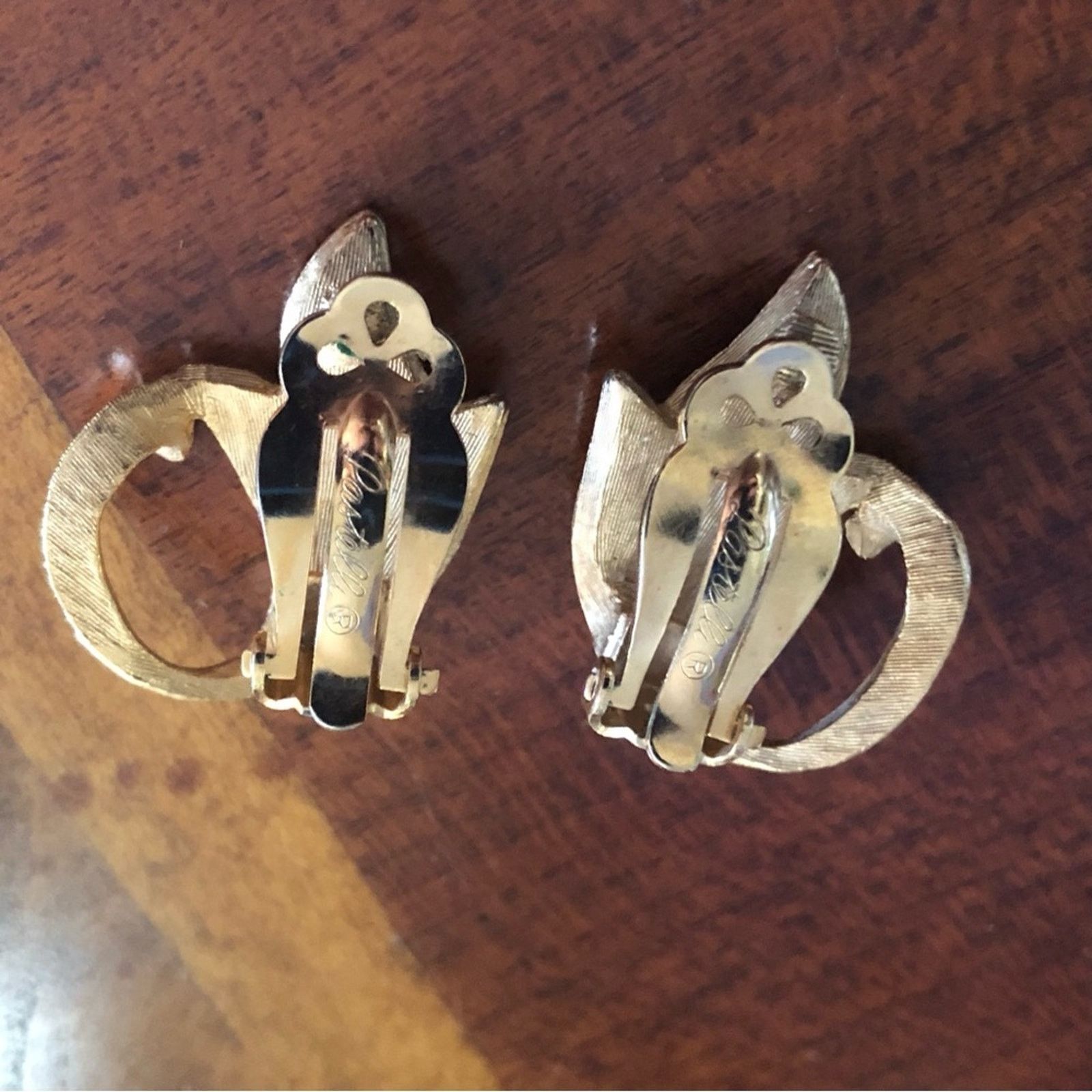 Vintage Vintage Pastelli botanical gold leaf clip on earrings Size ONE SIZE - 2 Thumbnail
