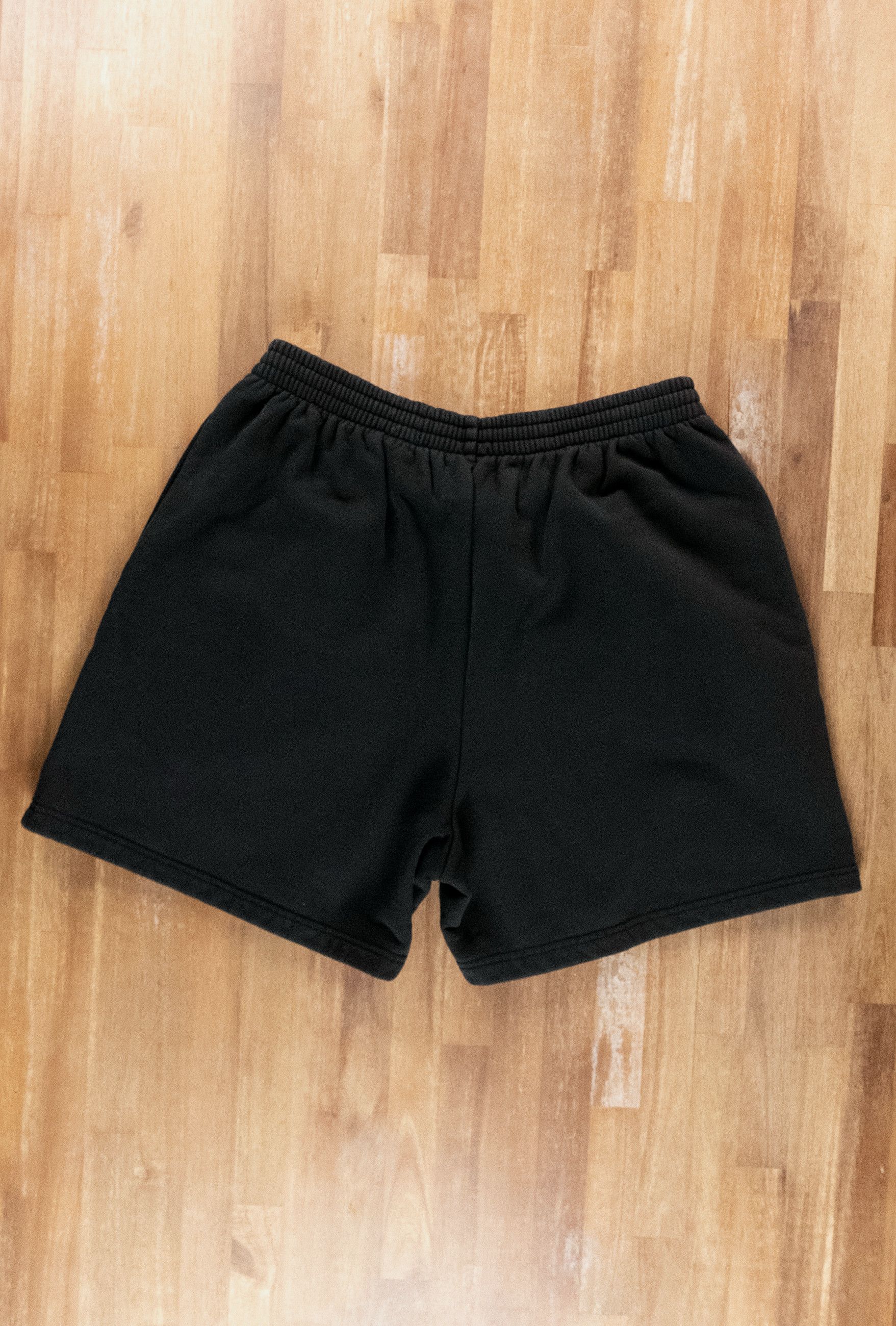 Balenciaga BALENCIAGA black jersey cotton logo sweat shorts Large q Size US 32 / EU 48 - 9 Thumbnail
