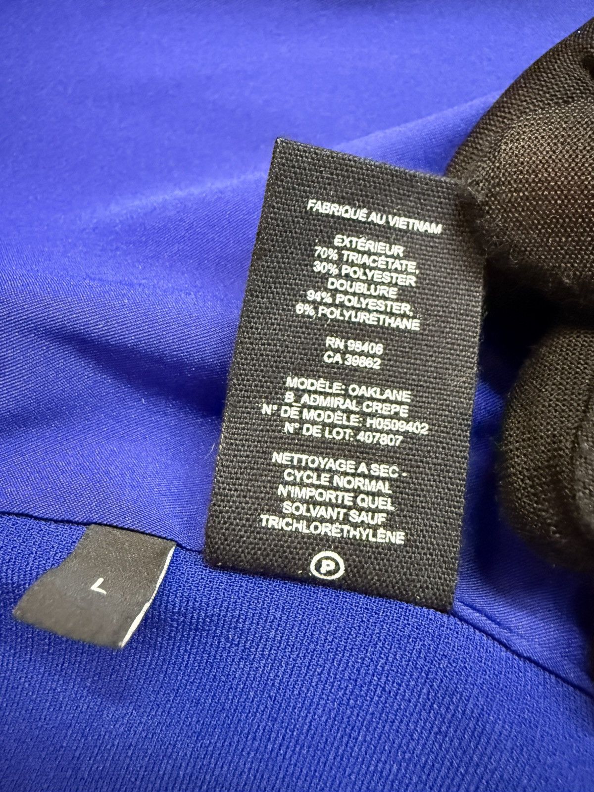 Theory Theory "Oaklane" Trench Coat in Admiral Crepe-Cobalt Blue-L Size L / US 10 / IT 46 - 25 Thumbnail