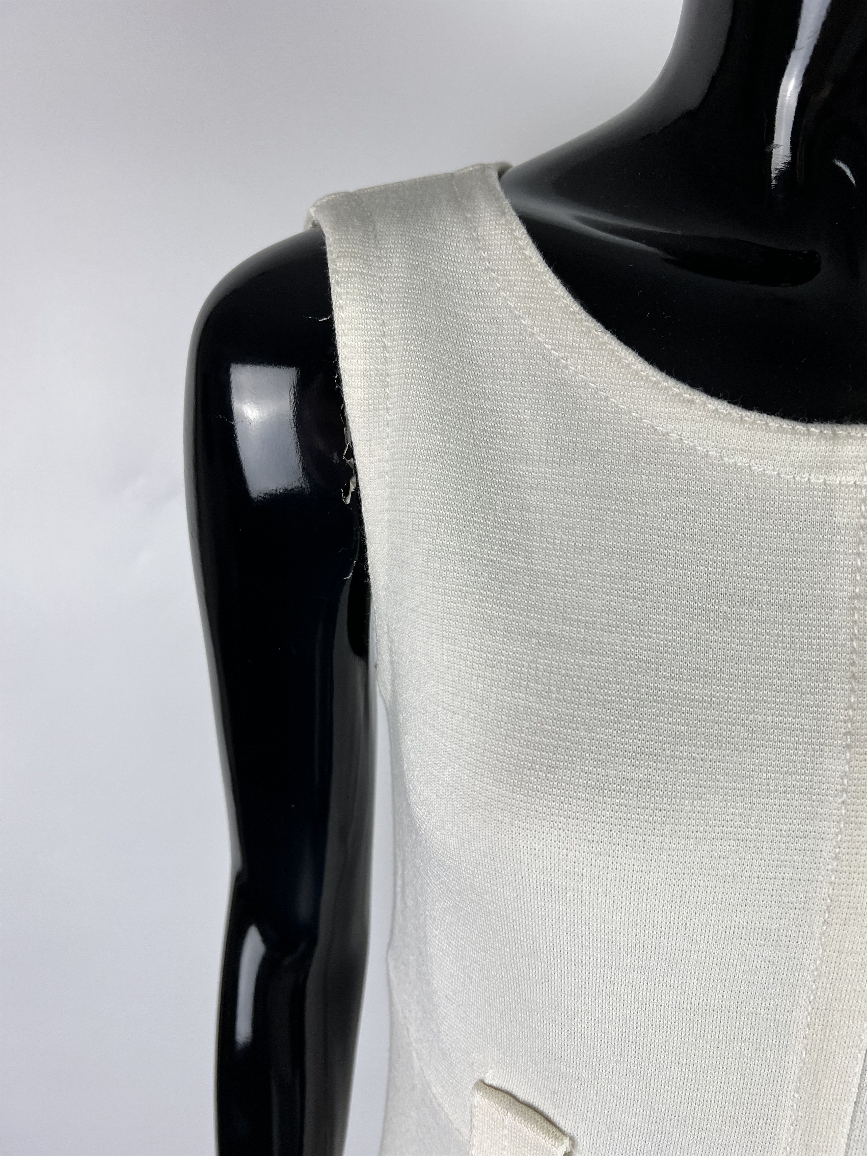 Max Mara Max Mara Studio Ivory Sleeveless Knee Dress Size 42 Size S / US 4 / IT 40 - 8 Thumbnail