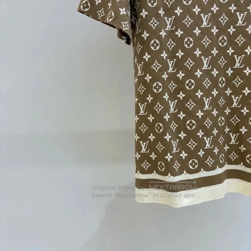 Other Louis Vuitton Brown Logo Short Sleeve T. Size XS / US 0-2 / IT 36-38 - 3 Thumbnail