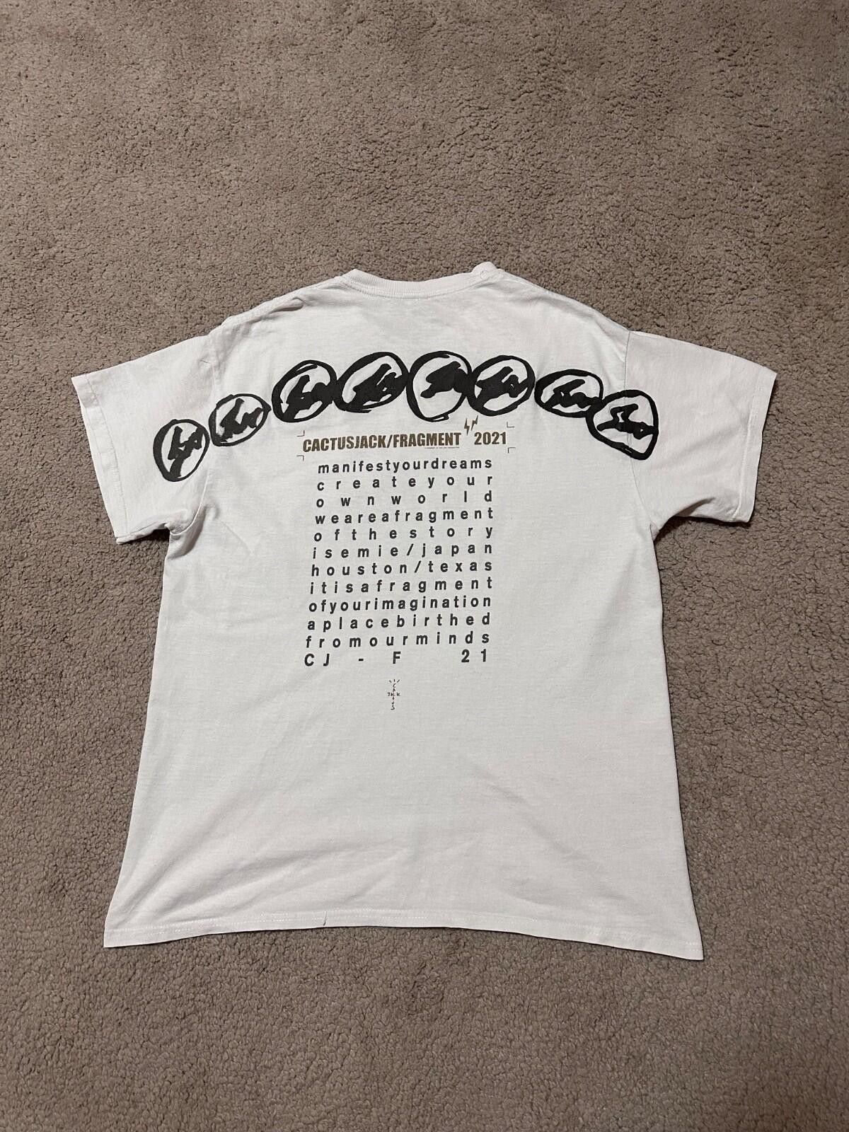 Travis Scott Travis Scott Shirt Small White Manifest Rap Fragment Collab Size US S / EU 44-46 / 1 - 5 Thumbnail
