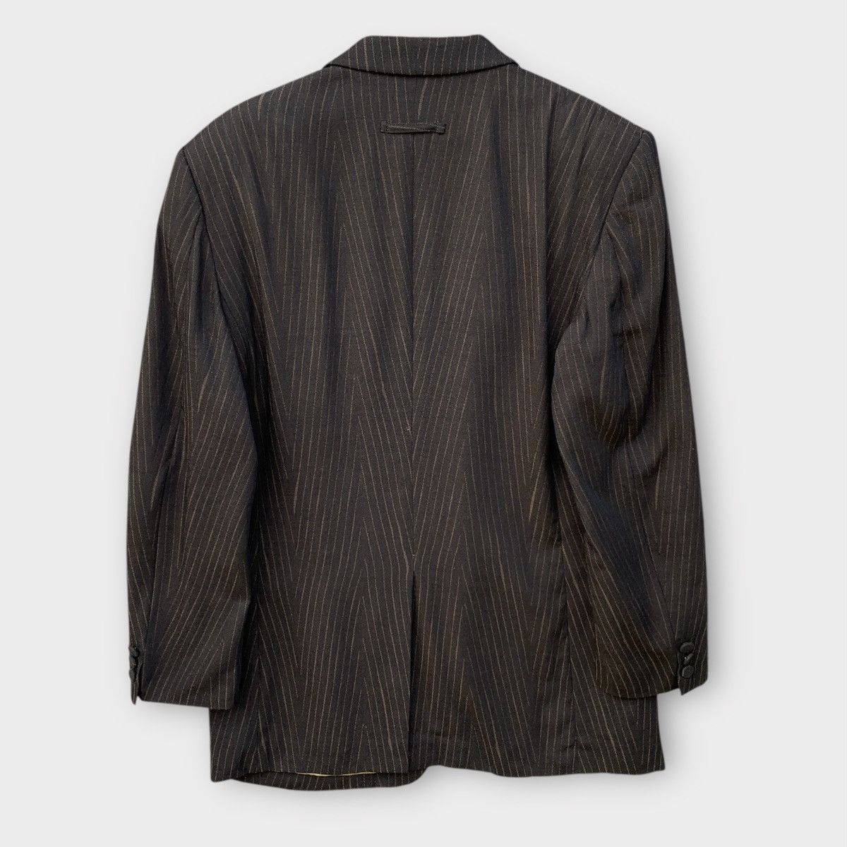 Jean Paul Gaultier JEAN PAUL GAULTIER STRIPE WOOL COAT BLAZER Size US M / EU 48-50 / 2 - 2 Thumbnail