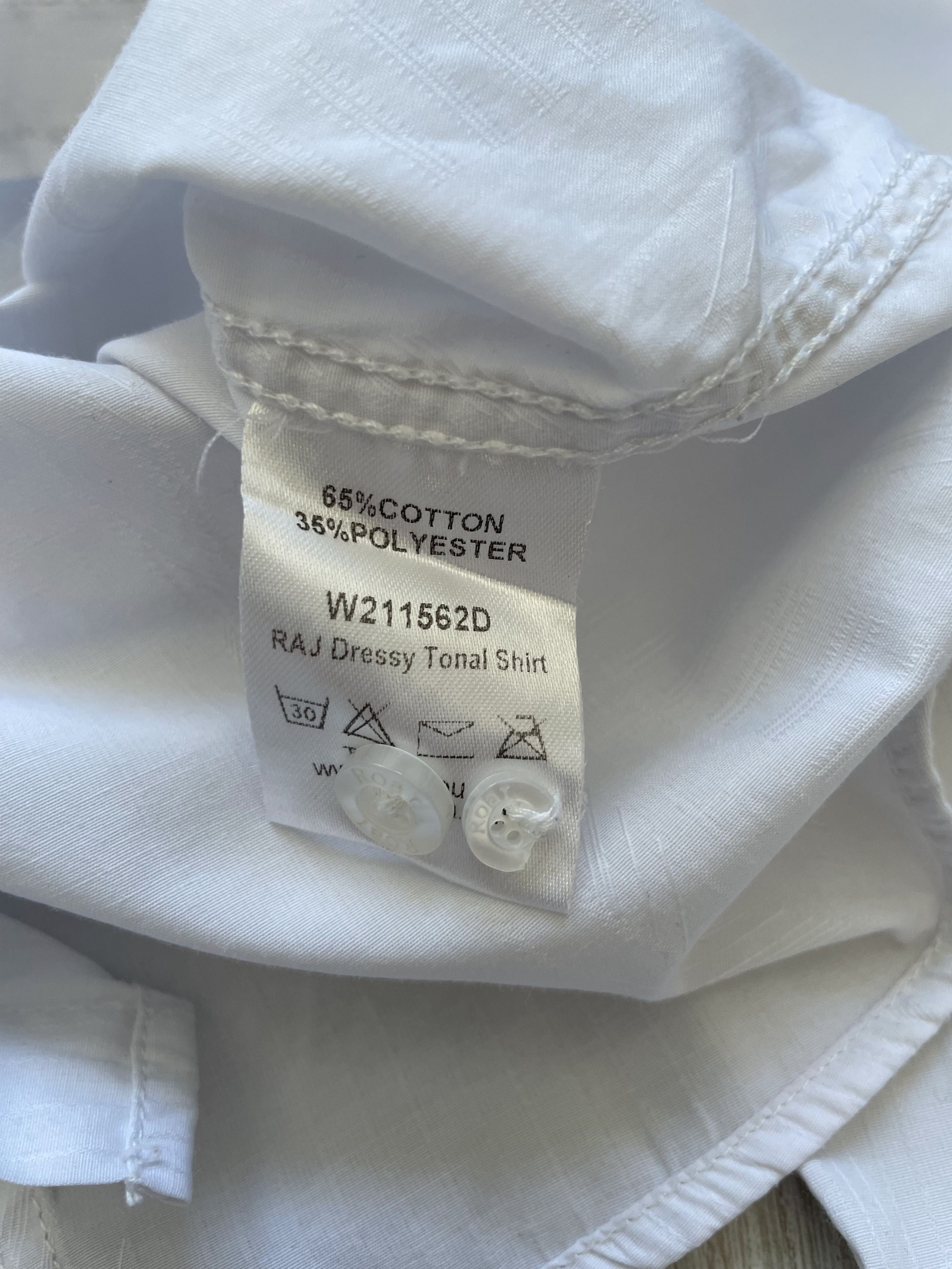 If Six Was Nine Vintage 90s Roar RAJ Dressy Tonal White Shirt Size US L / EU 52-54 / 3 - 8 Thumbnail