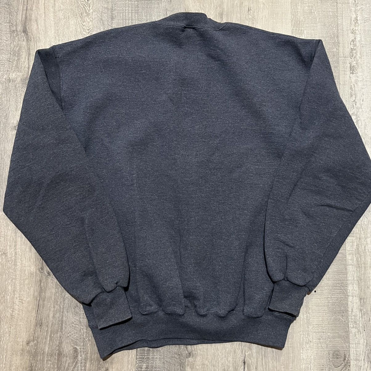 Russell Athletic × Vintage VTG Russell Athletic Blank Blue Y2K Crewneck Sweatshirt Size US L / EU 52-54 / 3 - 3 Thumbnail