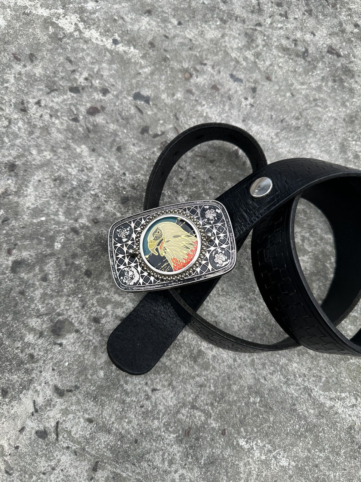 Other Y2K Vintage Eagle Logo Leather Belts Streetwear Style Cowboy Size ONE SIZE - 2 Thumbnail