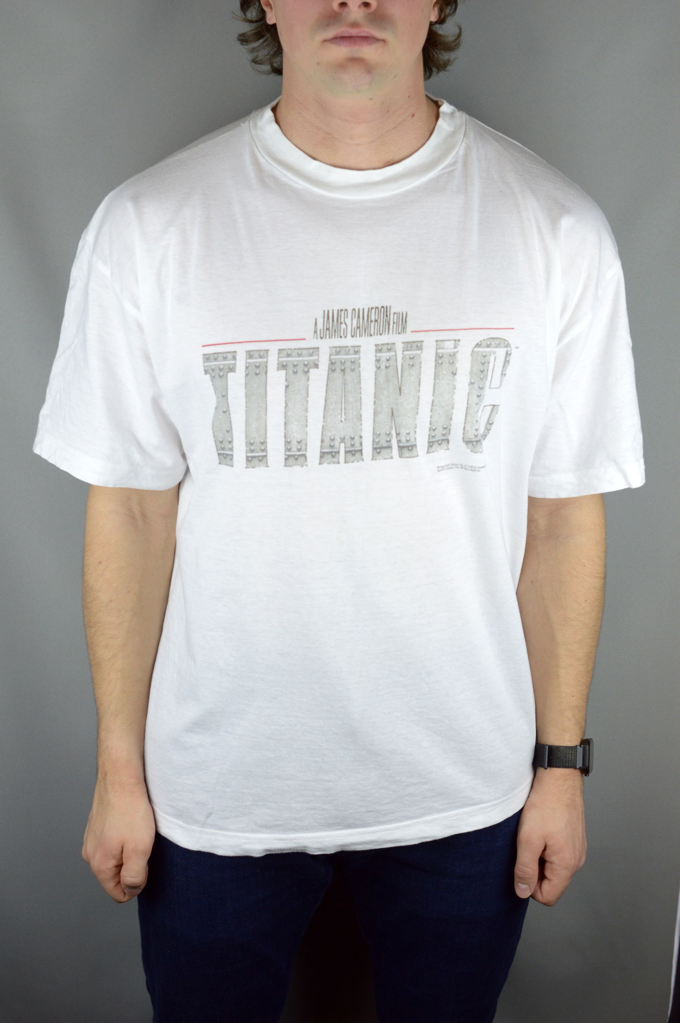 Vintage Vintage Titanic a James Cameron Film 1997 t shirt Size US XL / EU 56 / 4 - 1 Thumbnail