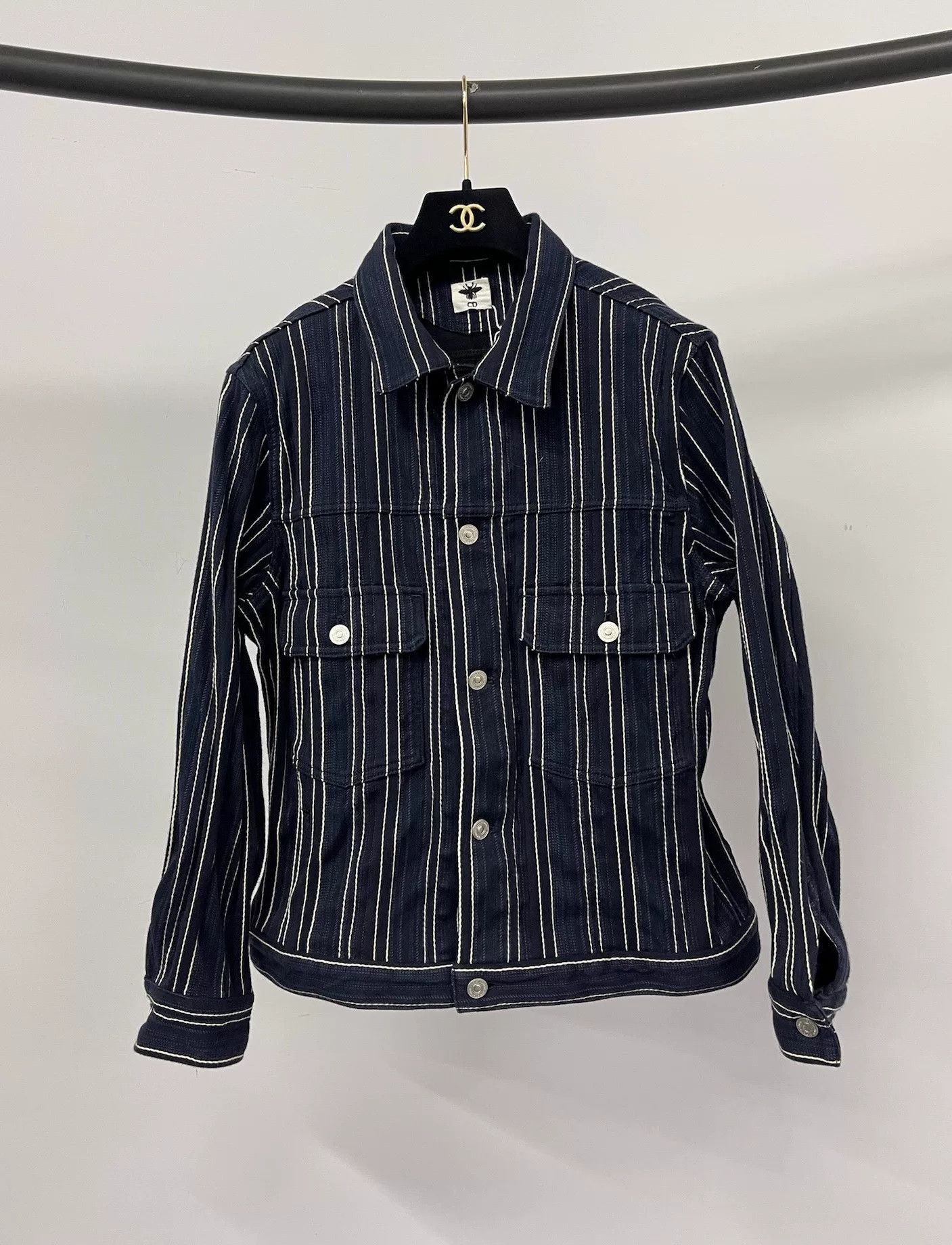 Dior dior striped denim jacket fr34 size Size US XS / EU 42 / 0 - 1 Thumbnail
