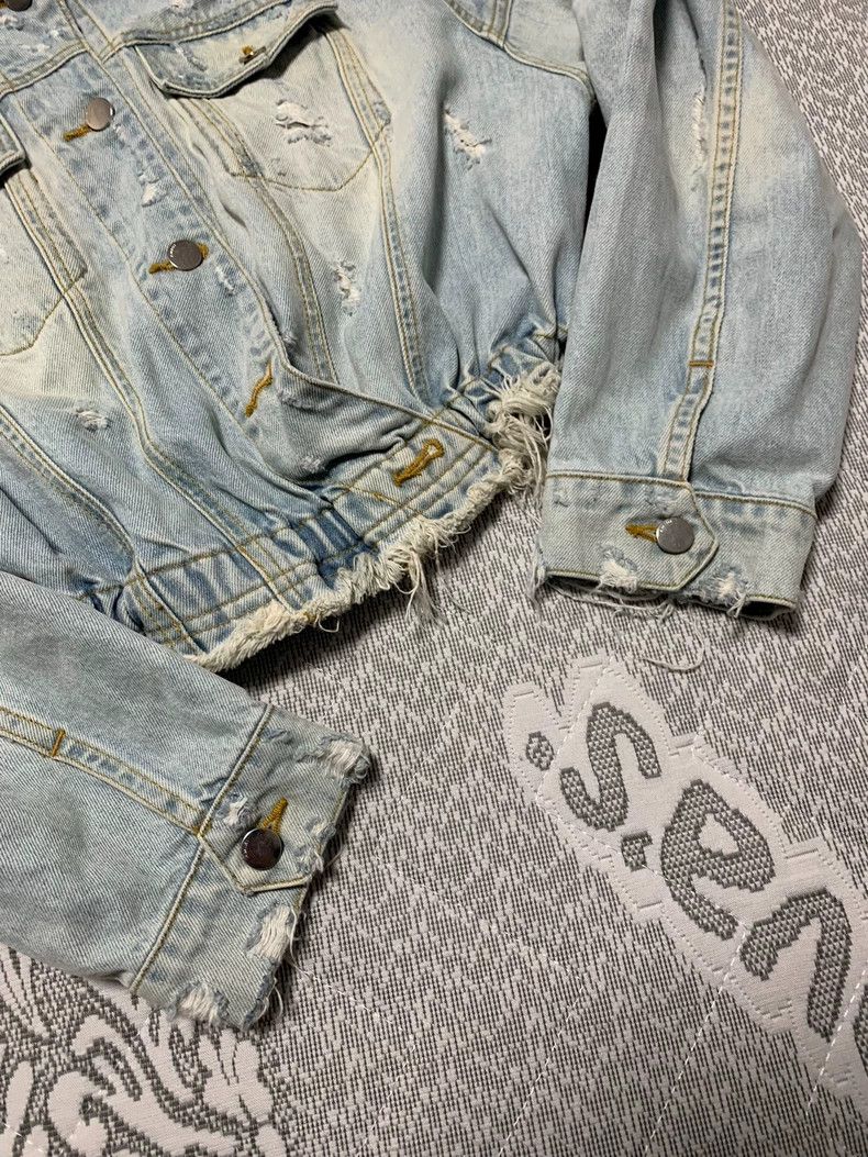 Amiri AMIRI Bat-sleeve ripped wash denim jacket 2504-Nextarrow Size US M / EU 48-50 / 2 - 6 Thumbnail