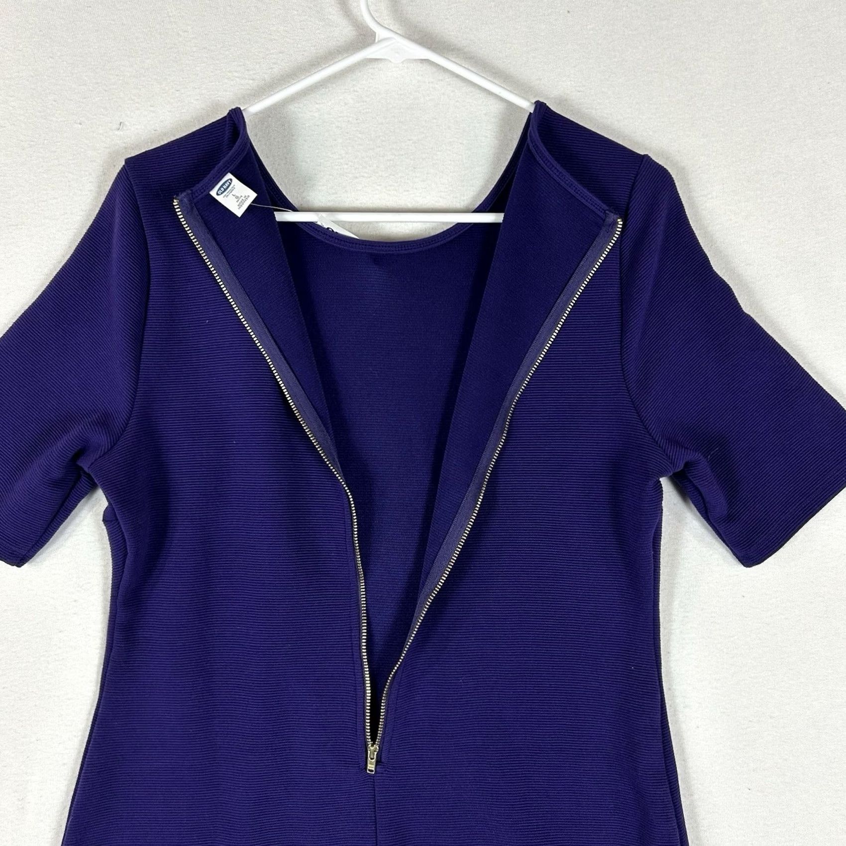 Old Navy Old Navy Purple Short Sleeve Midi Dress Women’s L NWT Zip Back Size 36" / US 14 / IT 50 - 7 Thumbnail