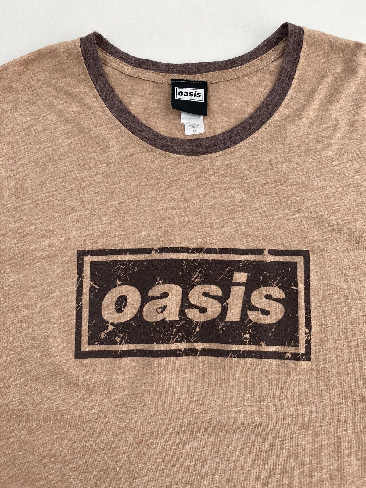 Band Tees Oasis Band Classic Logo Brown Ringer Tee Size US XL / EU 56 / 4 - 2 Thumbnail