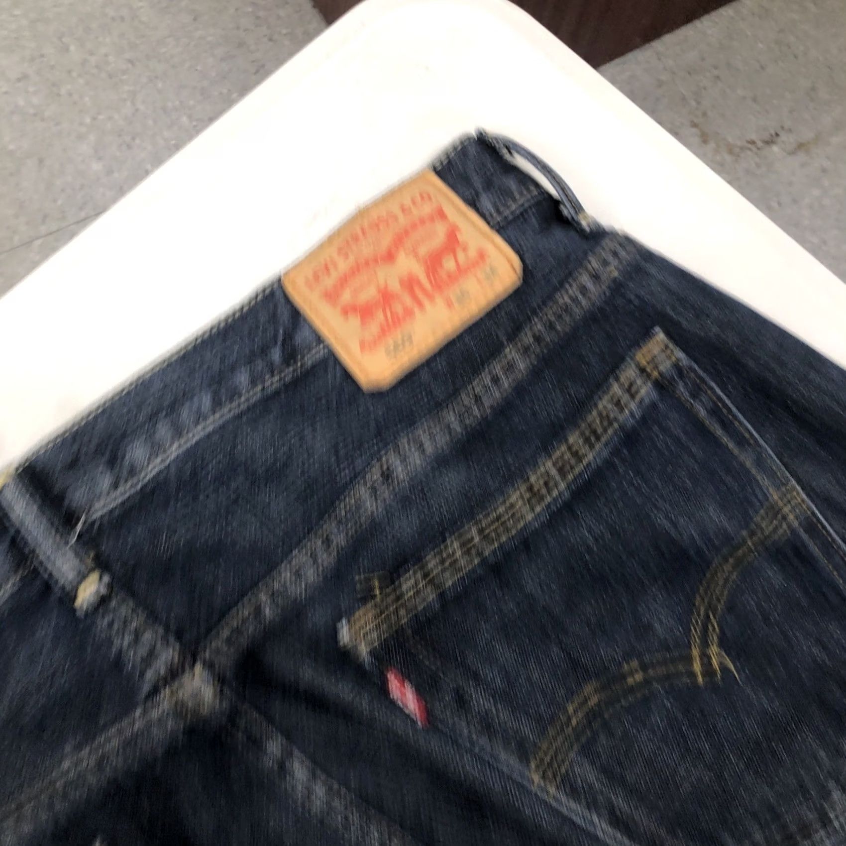 Levi's Levi's 569 Jeans Regular 38 x 32 Blue Denim Cotton Jeans Straight Mid Wash Mens Western 5-Pocket Logo Button Zip Baggy? Size US 38 / EU 54 - 2 Thumbnail