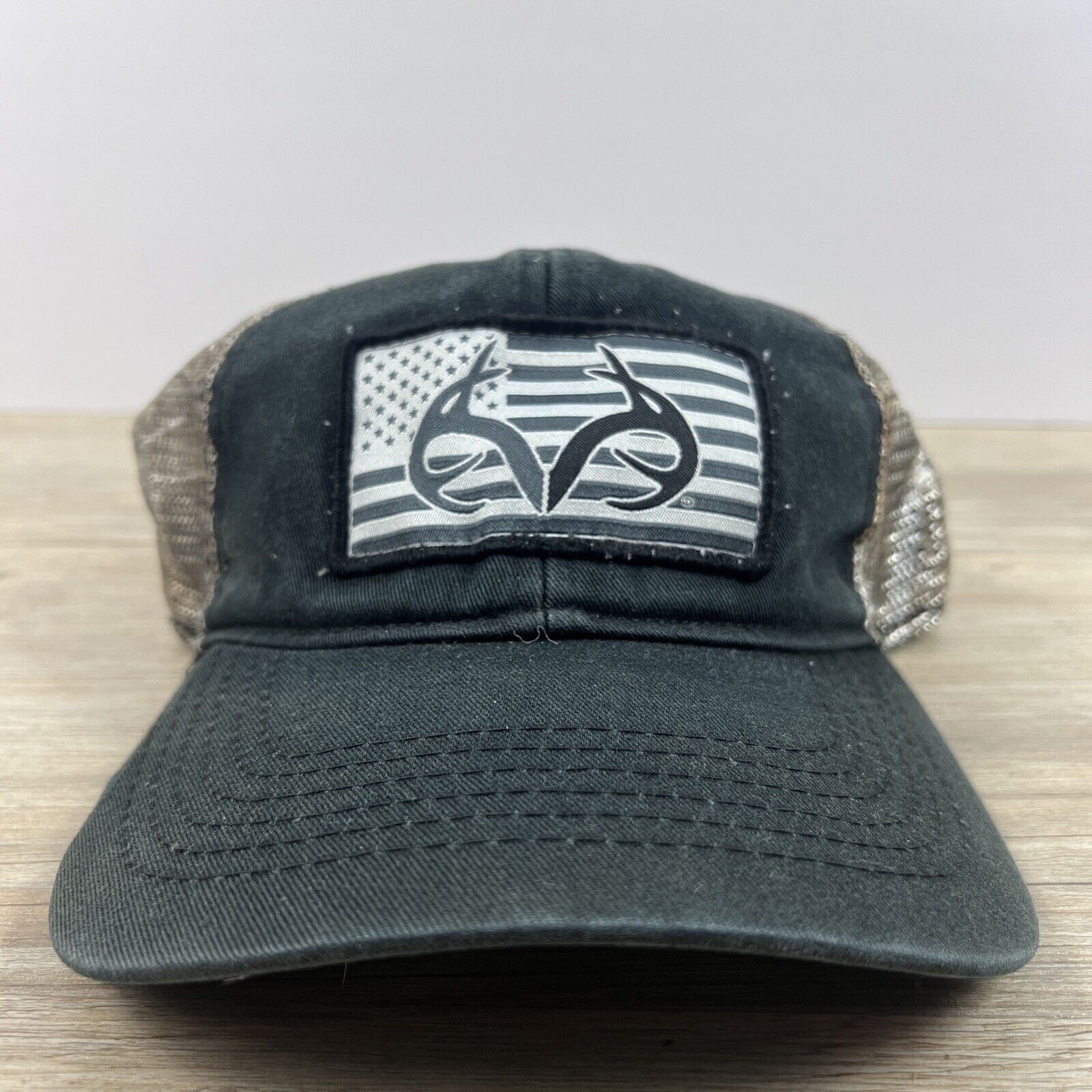 Realtree Realtree USA Flag Hat Snapback Hat Black Adjustable Hat Adul Size ONE SIZE - 3 Thumbnail