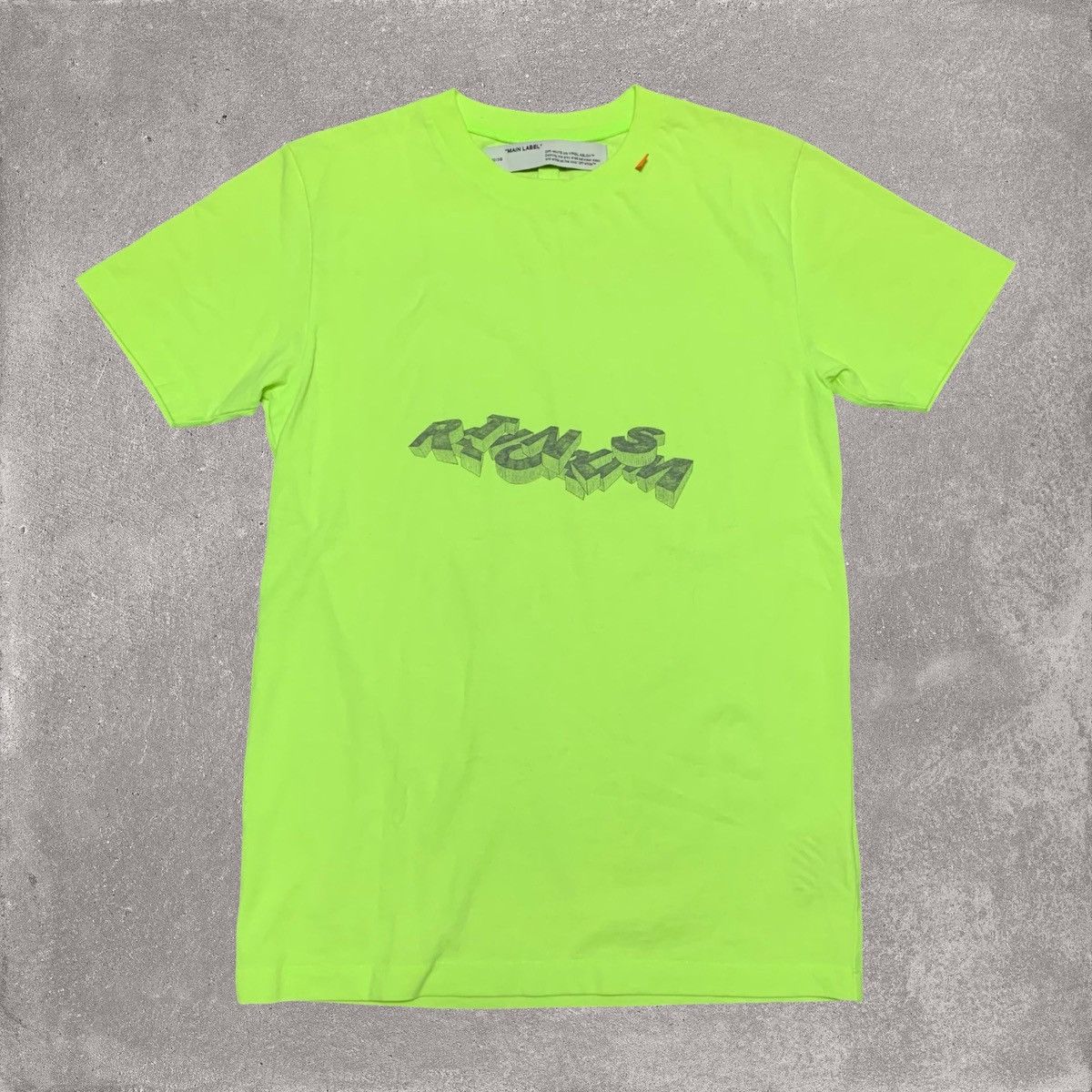 Off-White Off White Small Arrows Graphic Neon Green Tee Virgil Abloh Size US S / EU 44-46 / 1 - 2 Thumbnail