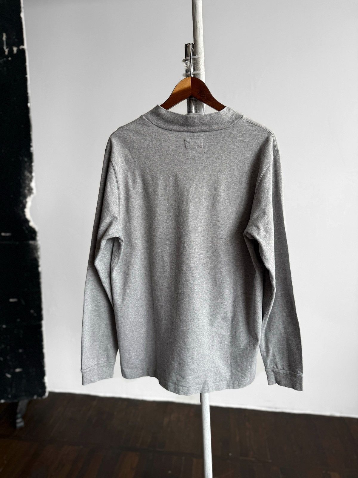 Beams Japan Beams Japan Mens Grey Mock Neck Long Sleeve T-Shirt Pullover Size US L / EU 52-54 / 3 - 2 Thumbnail