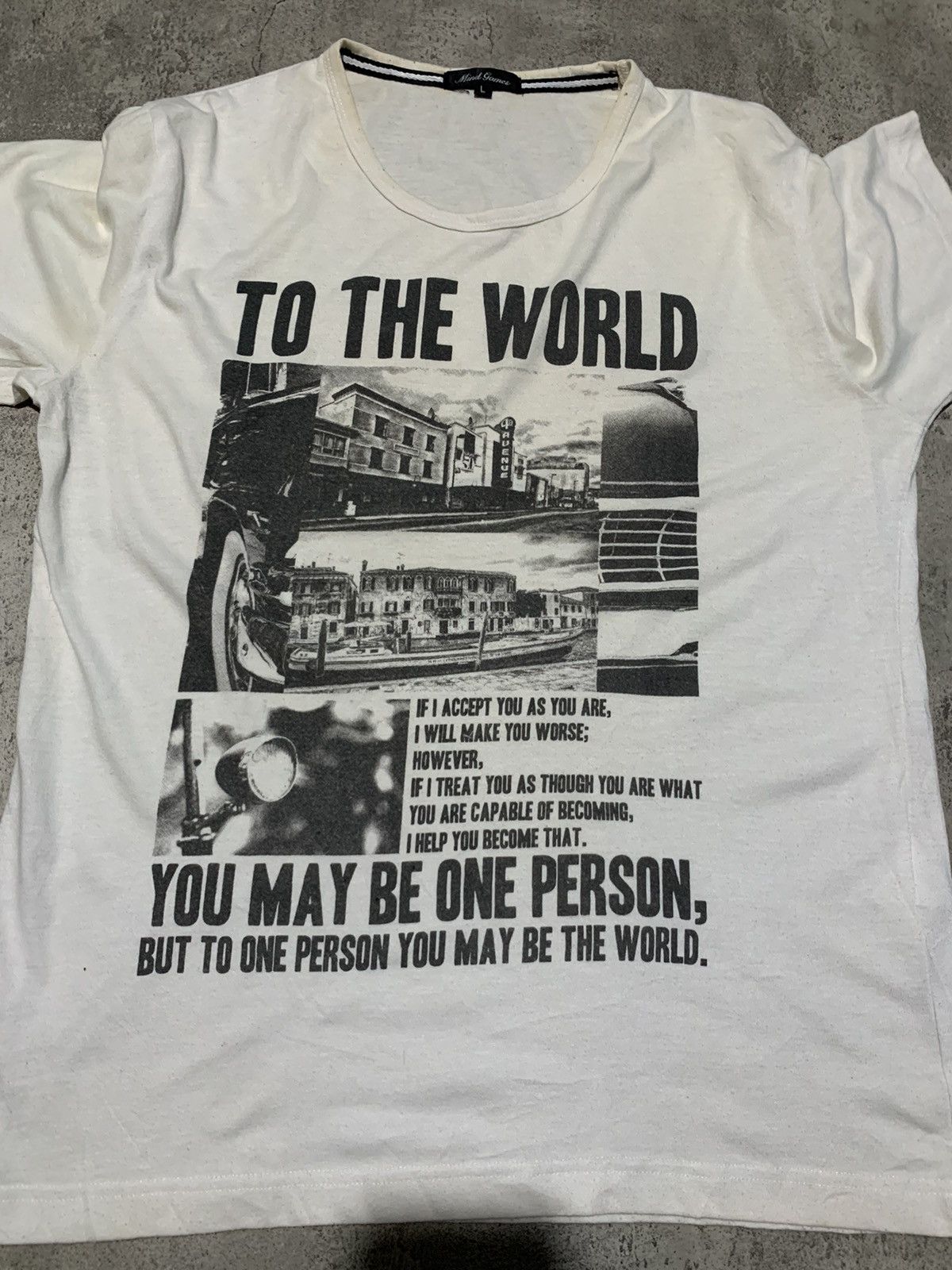 Japanese Brand 2000s Mind Games double layer poem to the world t shirt Size US M / EU 48-50 / 2 - 4 Thumbnail