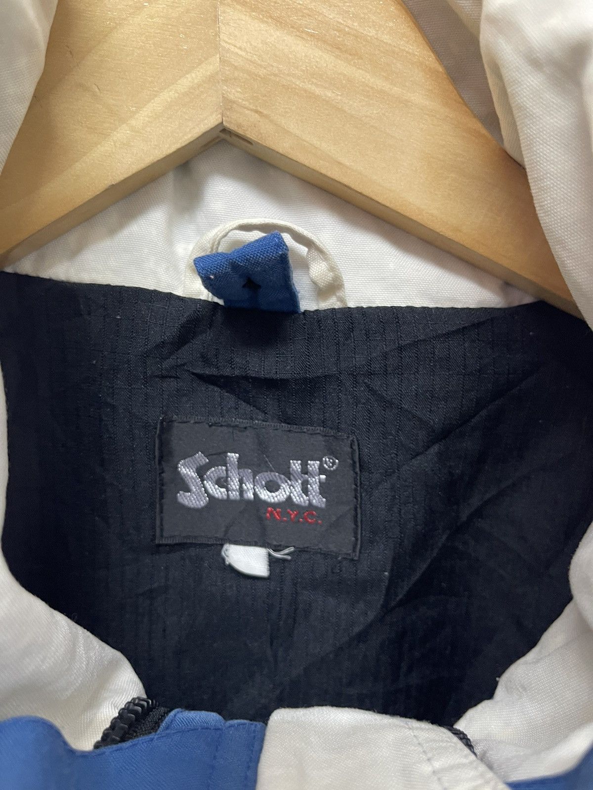 Schott Vintage SCHOTT Windbreaker Hoodies Size US L / EU 52-54 / 3 - 4 Thumbnail
