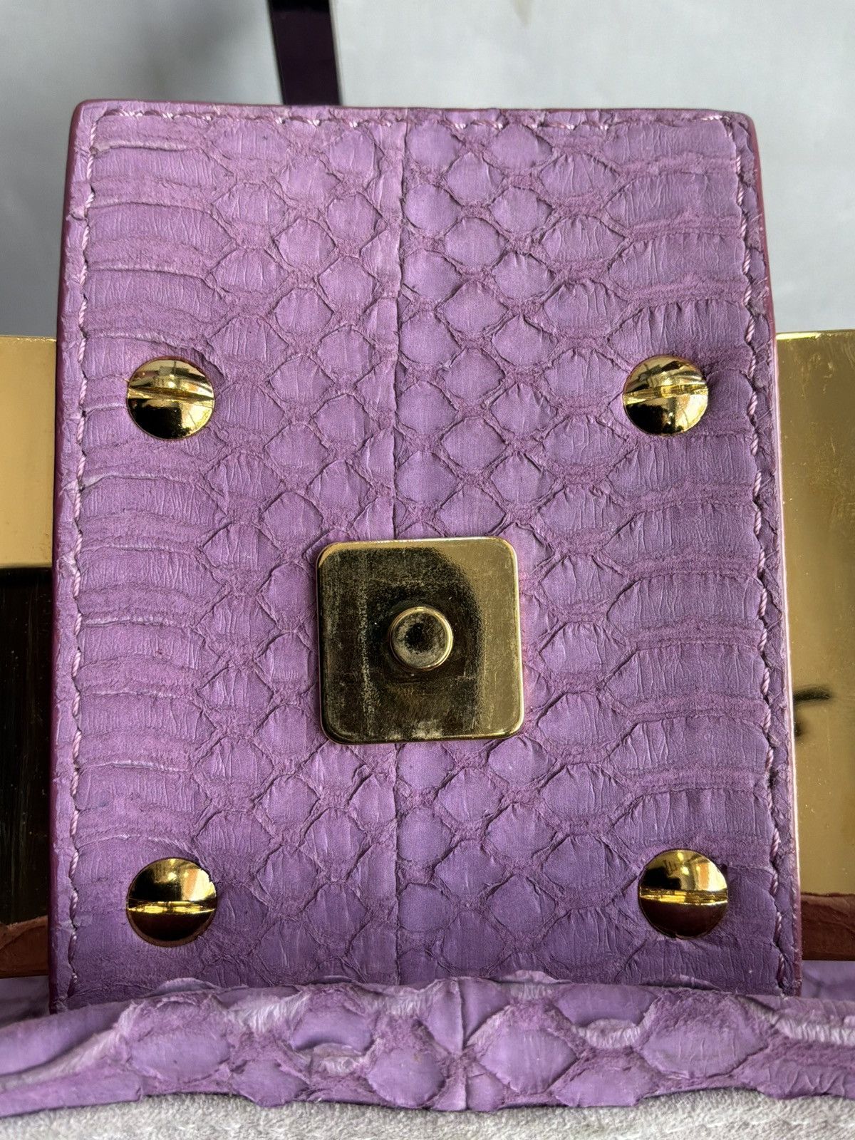 Fendi Fendi - Large Mamma Baguette - Python Leather Shoulder Bag Size ONE SIZE - 16 Thumbnail