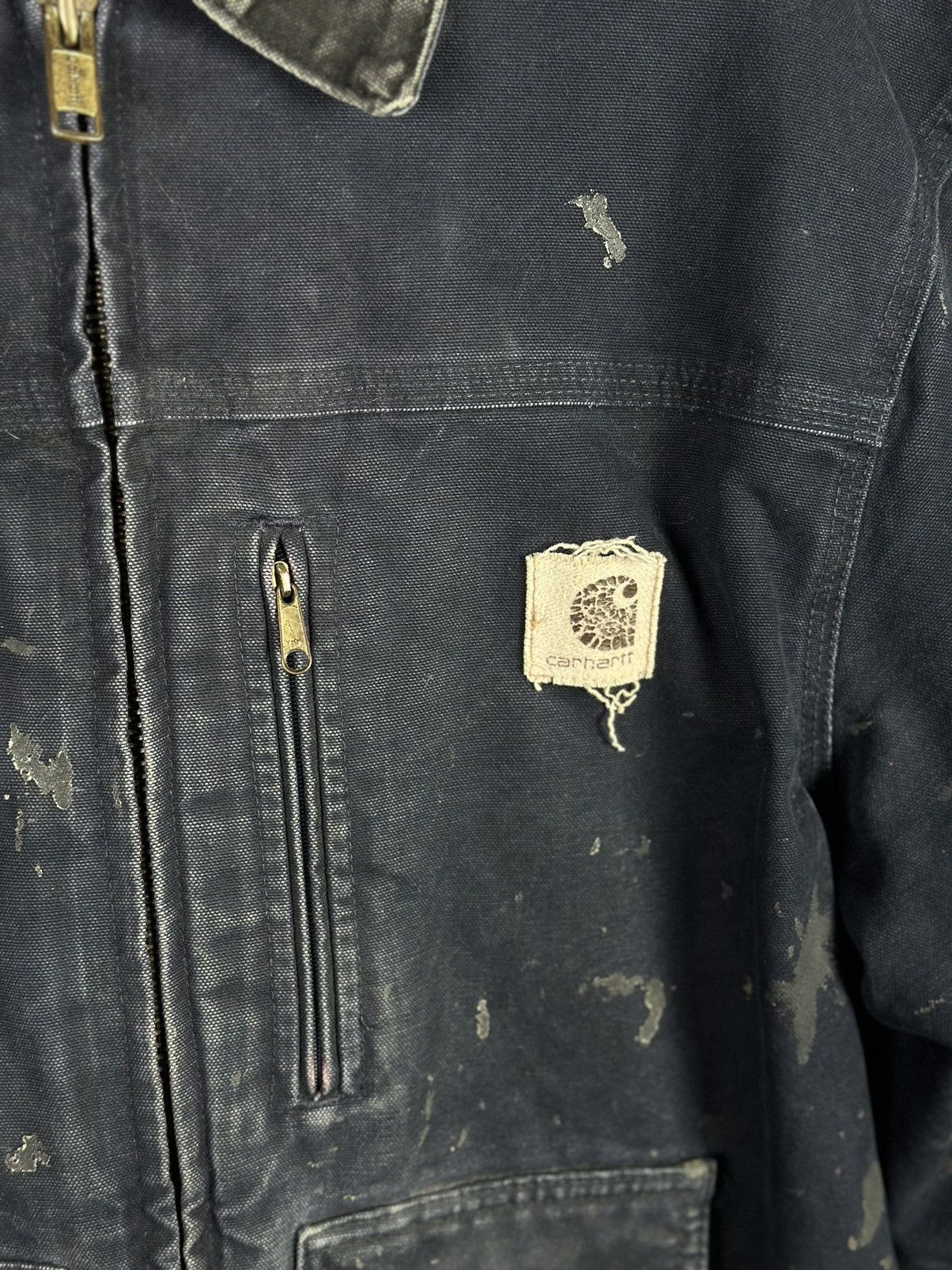 Carhartt × Vintage Vintage 90s Blue Faded Carhartt Detroit Jacket Size US L / EU 52-54 / 3 - 4 Thumbnail