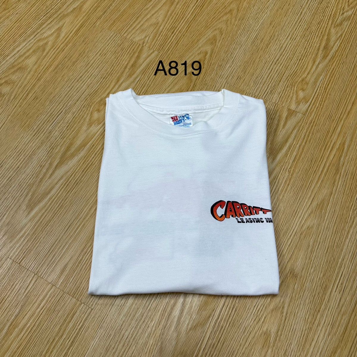Vintage Vintage Hanes Made In Usa Carritt Racing TShirt A819 Size US XL / EU 56 / 4 - 12 Thumbnail