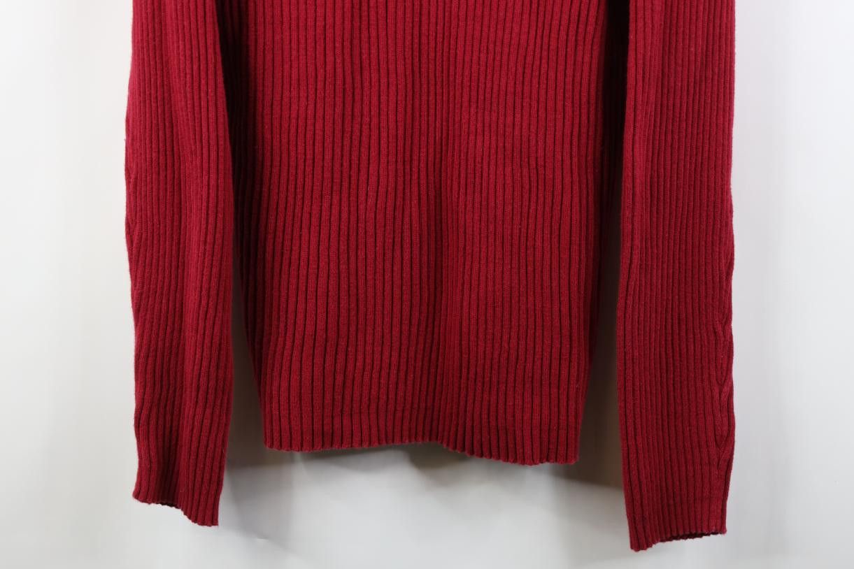 Gap Vintage 90s Gap Cotton Ribbed Knit Crewneck Sweater Red Size US XXL / EU 58 / 5 - 4 Thumbnail