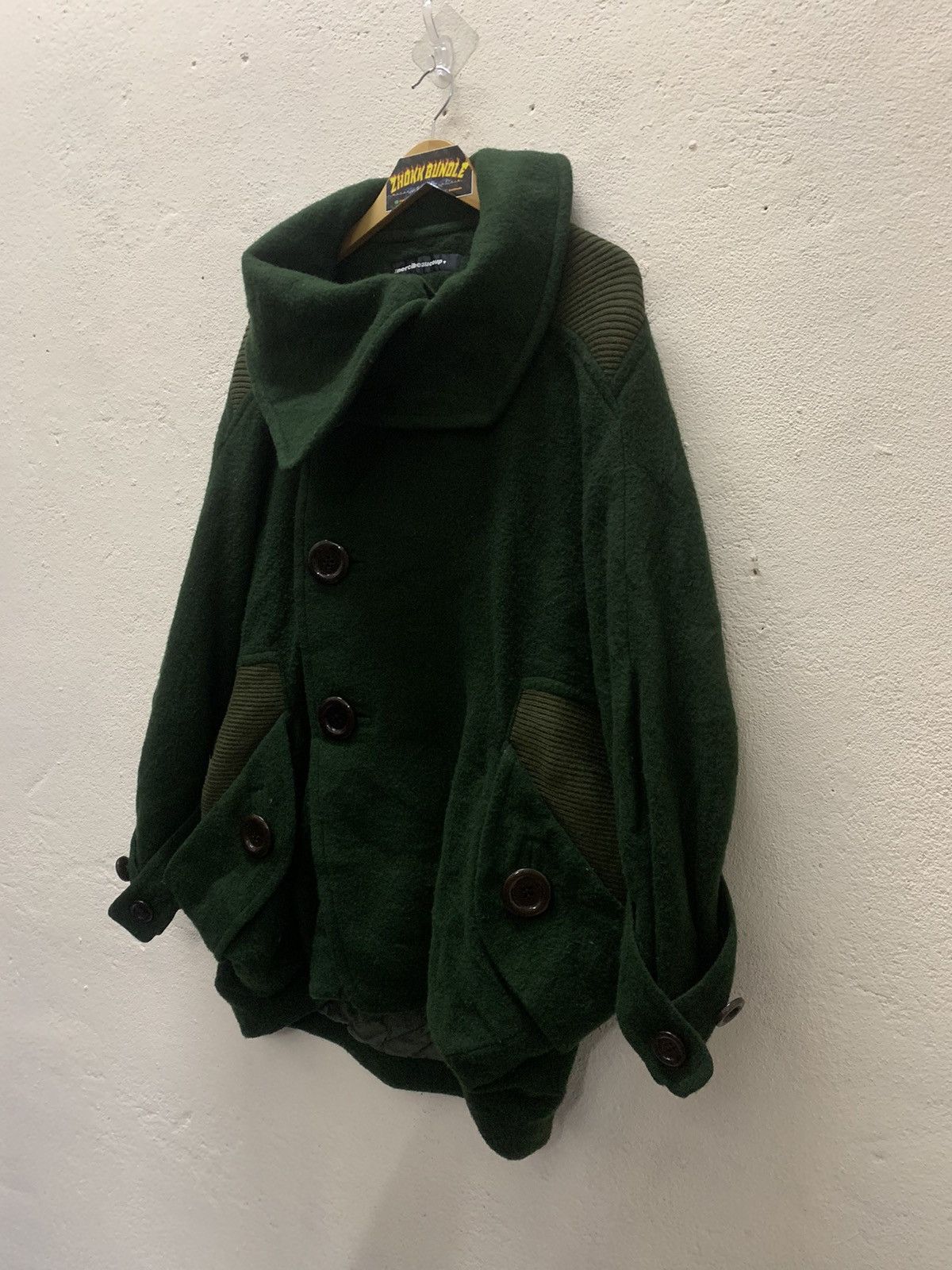 Issey Miyake Mercibeaucoup Issey Miyake Big Button Wool Oversized Jacket Size 3XL / US 20-22 - 2 Thumbnail
