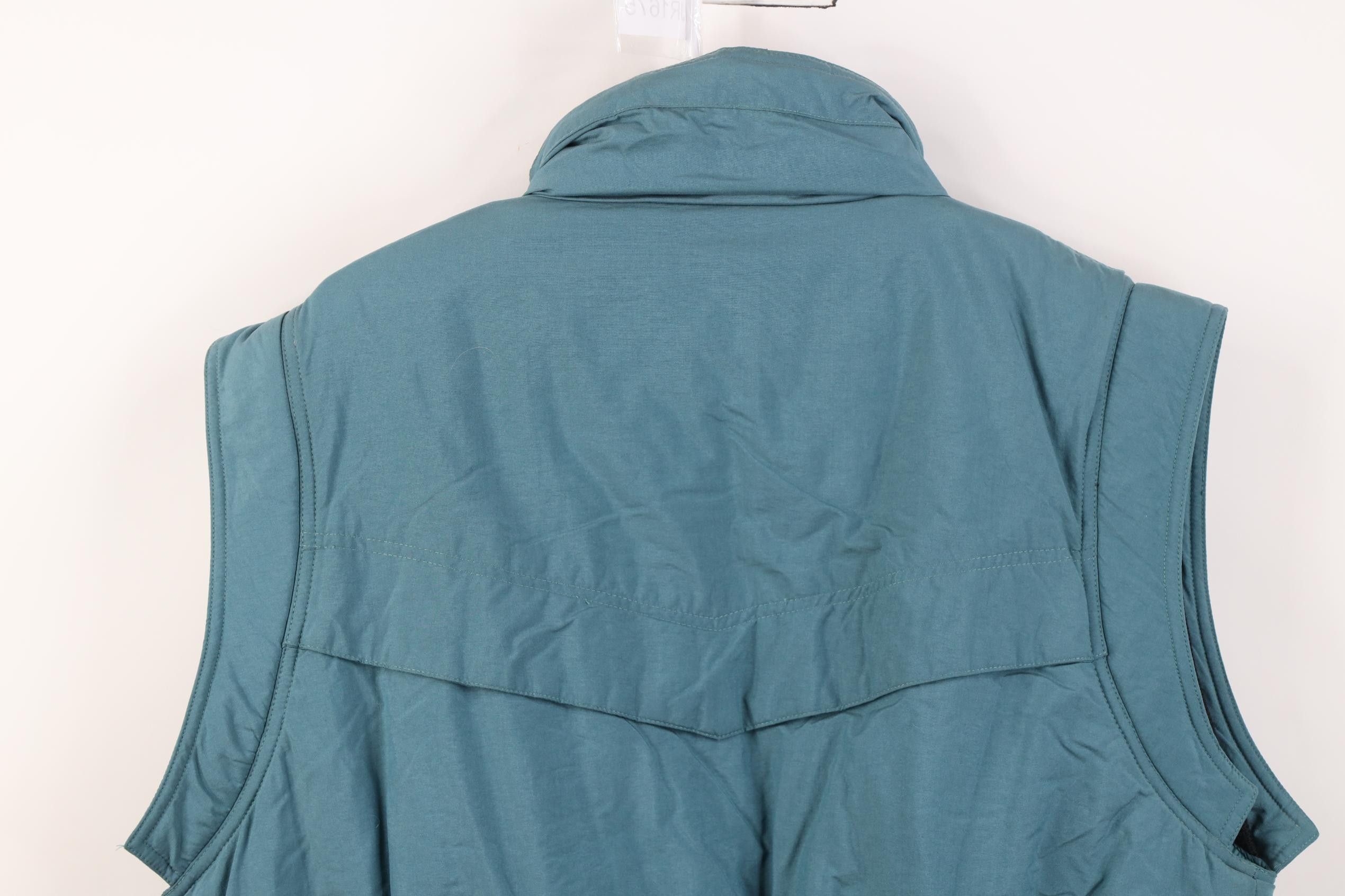 Vintage Vintage 90s Streetwear Full Zip Puffer Vest Jacket Teal Size L / US 10 / IT 46 - 17 Thumbnail