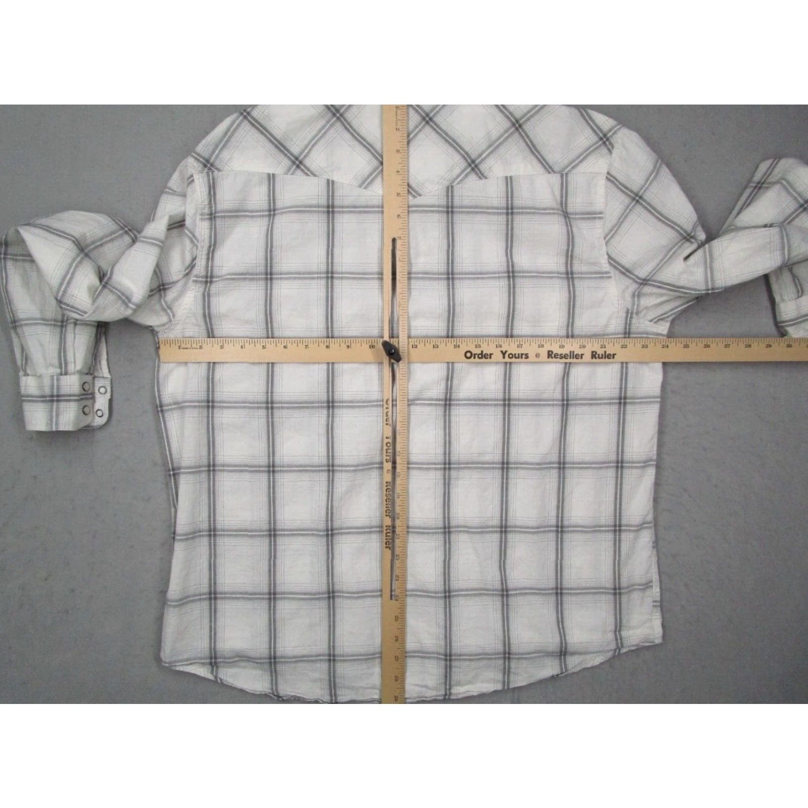 Lucky Brand VINTAGE Lucky Brand Men's Shirt XL White Button Up Western Cowboy Plaid 2010s Size US XL / EU 56 / 4 - 6 Thumbnail