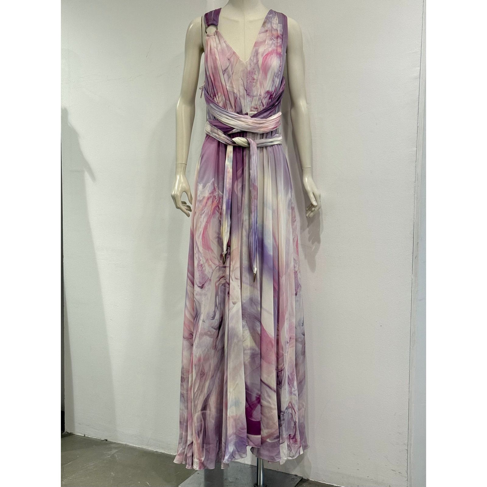 Roberto Cavalli 2010s Roberto Cavalli marble print maxi dress Size M / US 6-8 / IT 42-44 - 2 Thumbnail