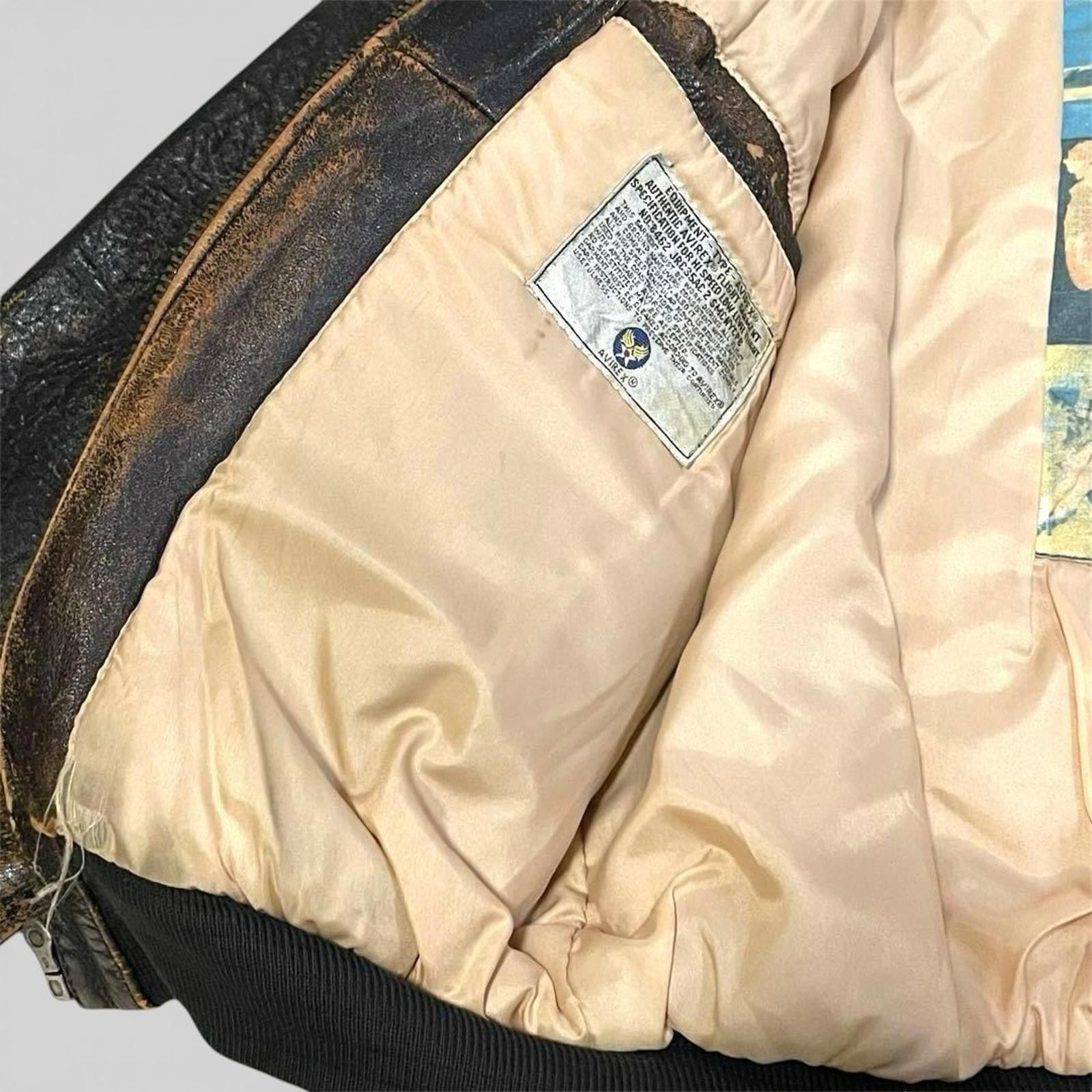 Avirex Avirex - Vintage Men's Leather Bomber Jacket Size US M / EU 48-50 / 2 - 7 Thumbnail
