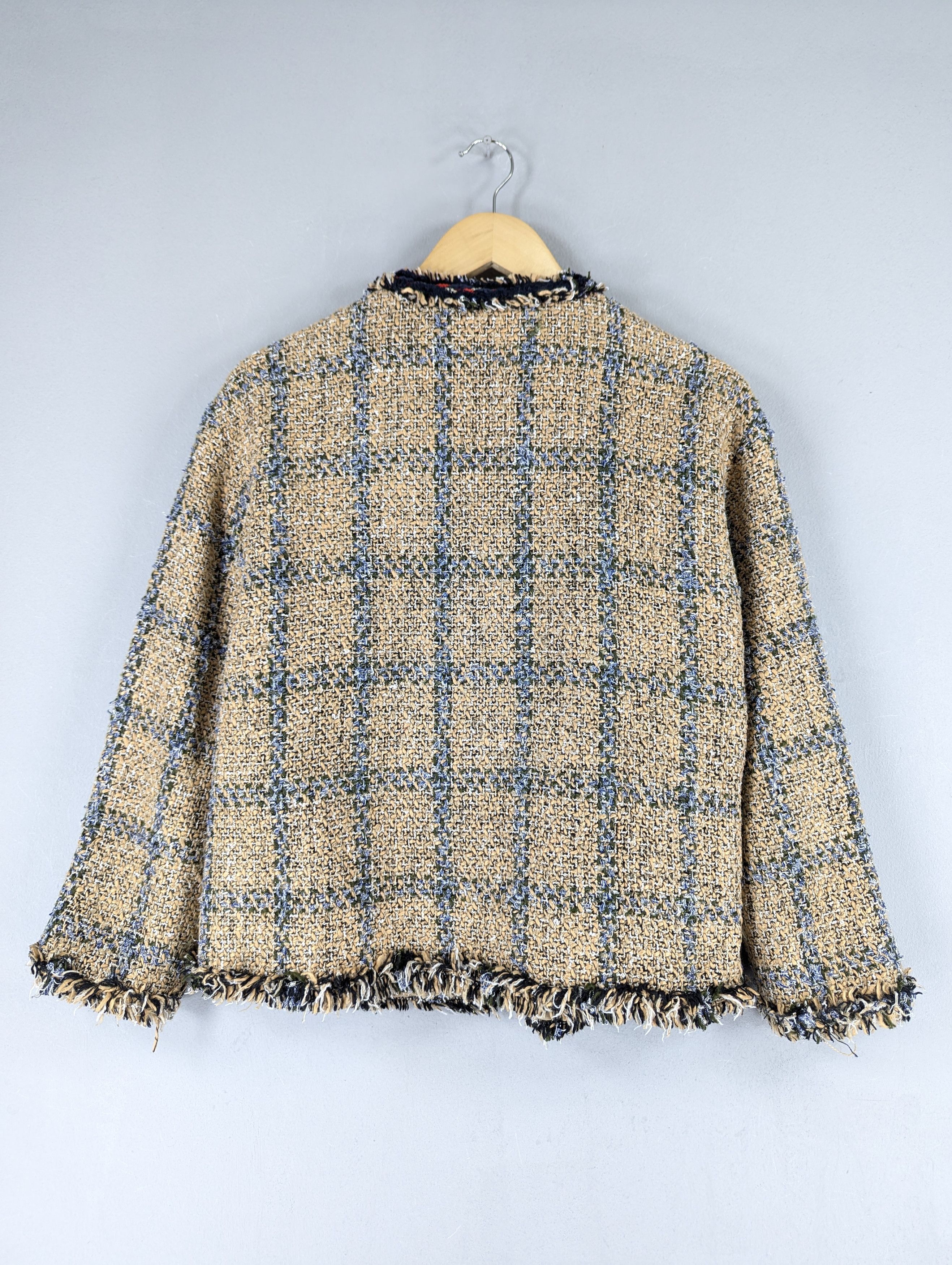 Designer Plastic Island Multicolor Tweed Cropped Jacket Size M / US 6-8 / IT 42-44 - 13 Thumbnail