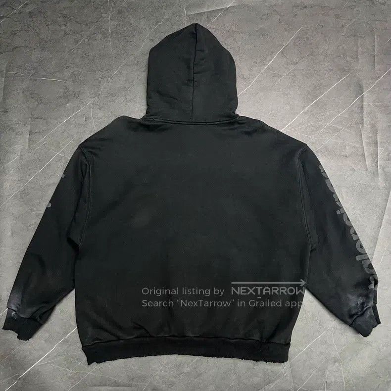 Balenciaga Balenciaga Splattered Destruction Distressed Mud Dye Hoodi Size US M / EU 48-50 / 2 - 6 Thumbnail