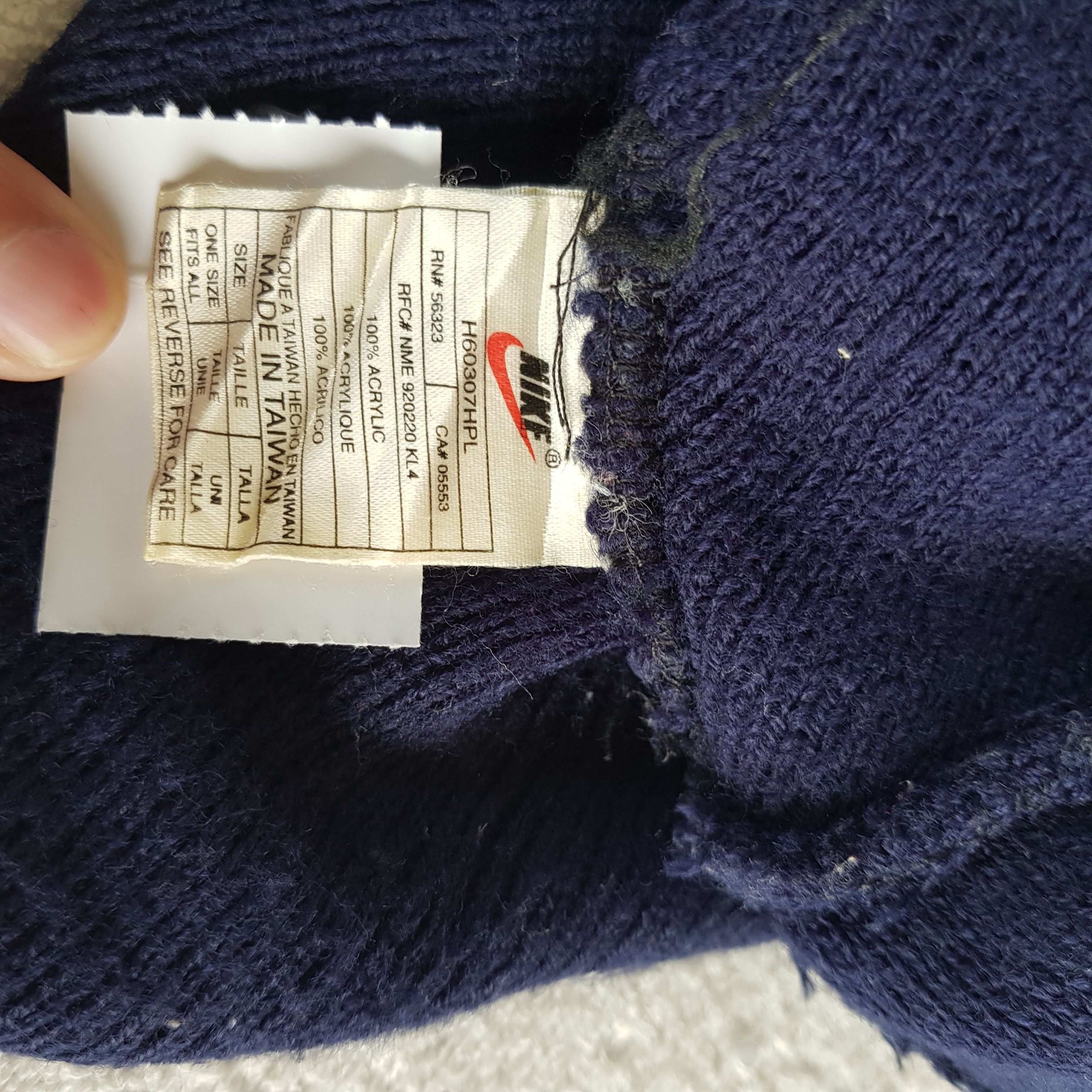 Nike Vintage 90s Nike Beanie Nike Swoosh Knit Snow Caps Hats Size ONE SIZE - 7 Thumbnail