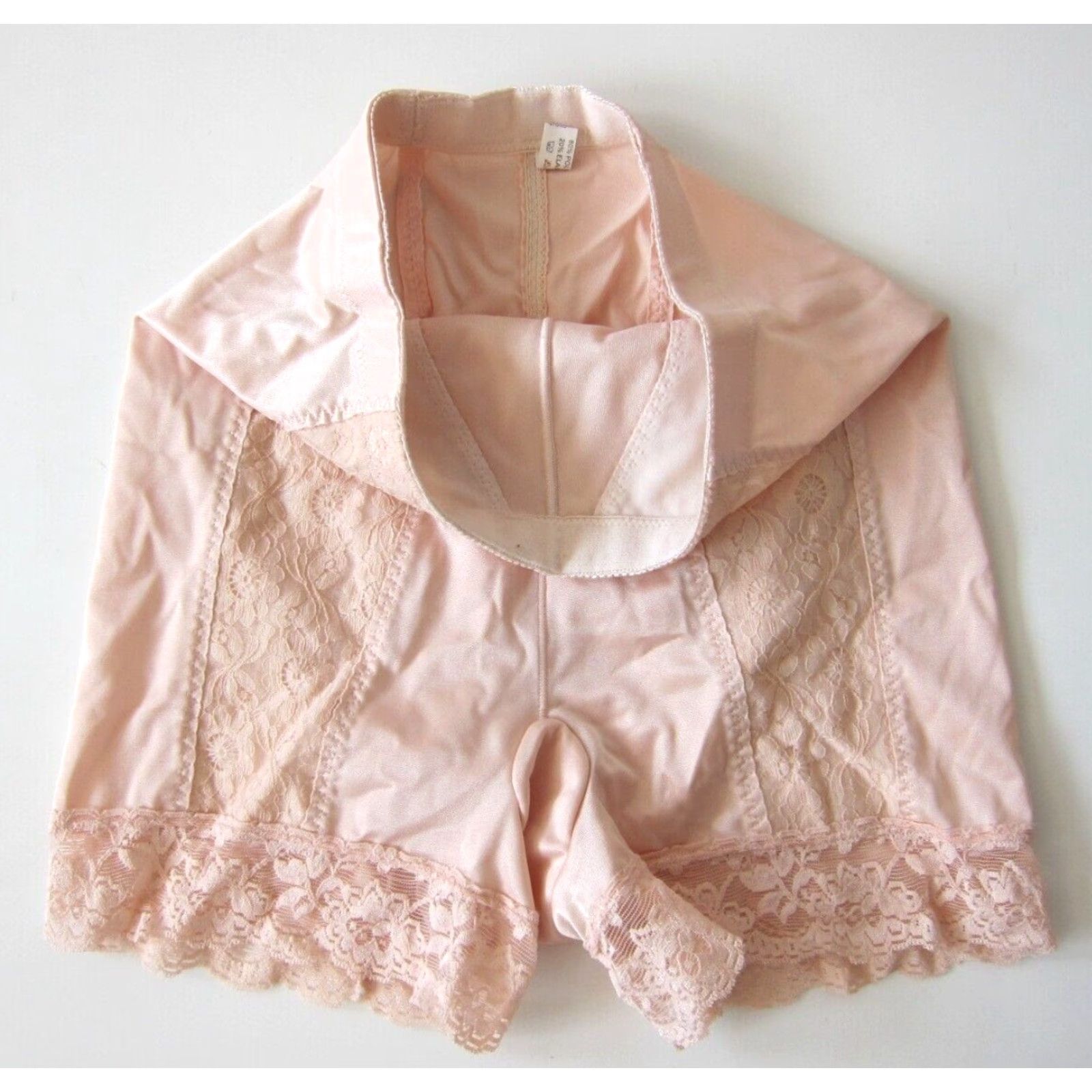 Vintage Chantal Pink Lace Stretch High Rise Waist Lingerie Compression Shorts Women XL Size 40" / US 18 - 5 Thumbnail
