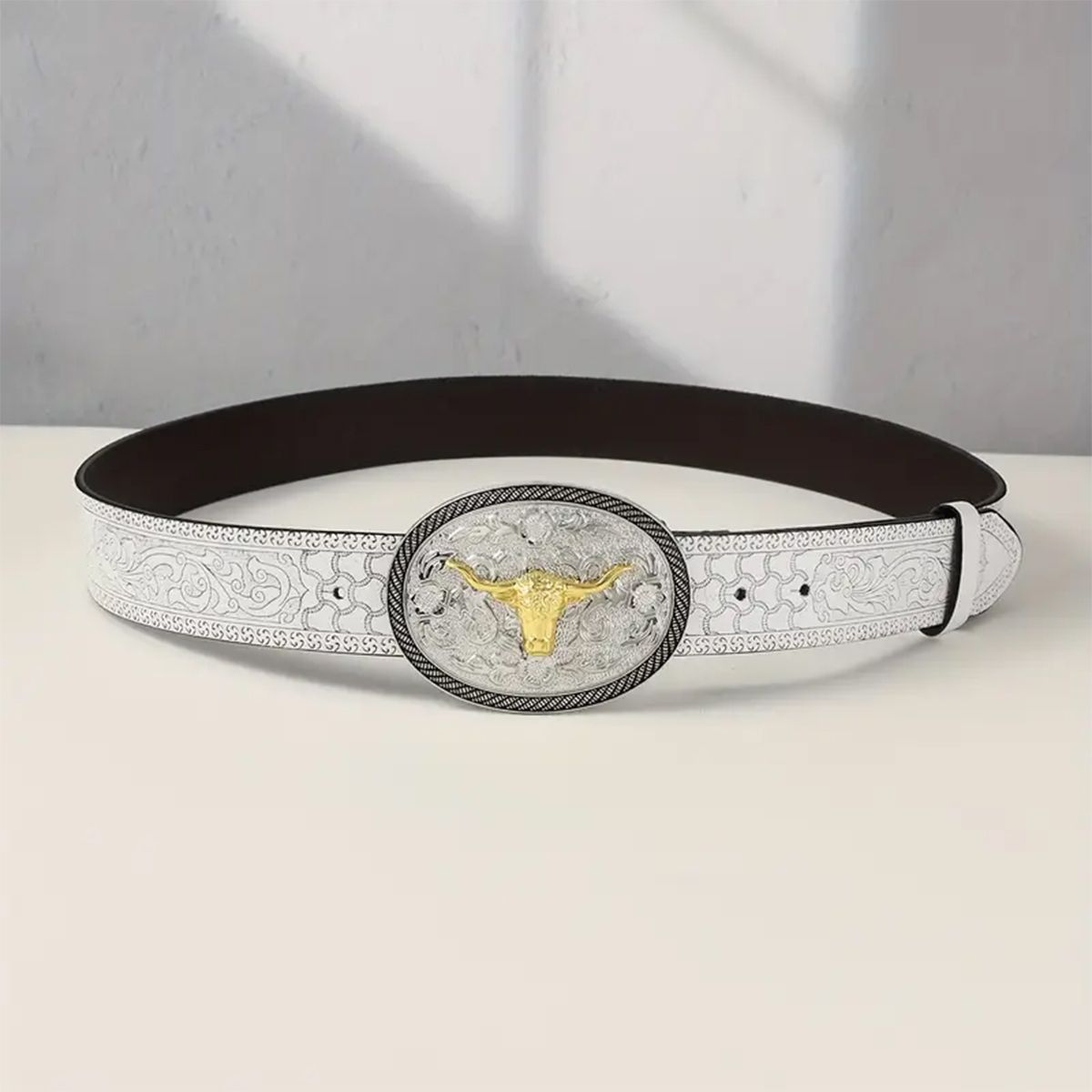 Designer Vibe Vintage Belt Riveted Belts Menswear Accessories Size ONE SIZE - 3 Thumbnail