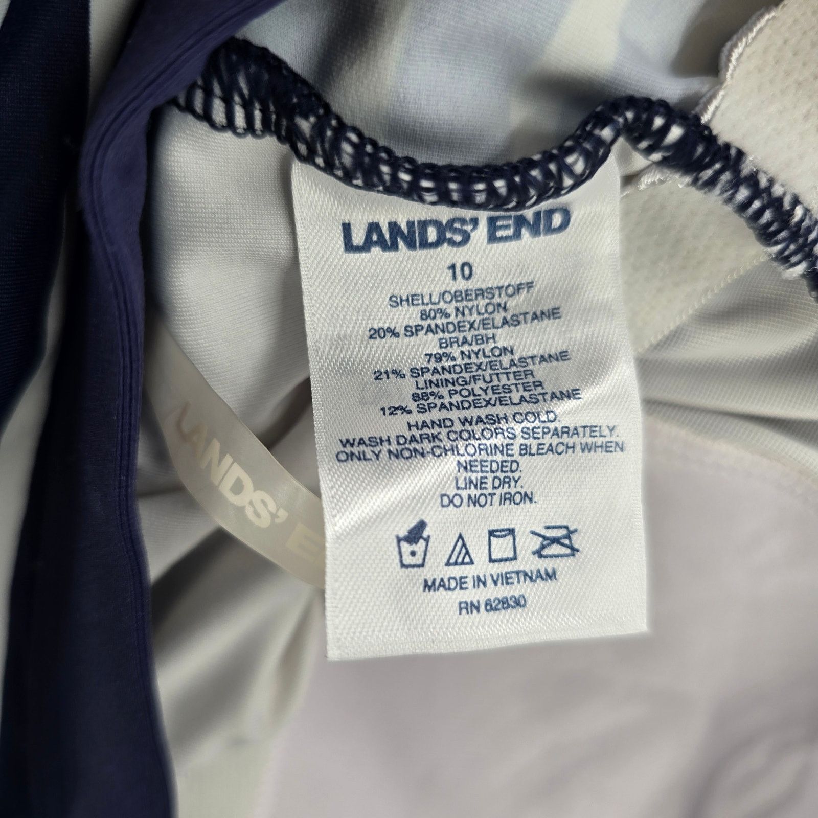Lands' End Lands End Blue Stripe Tube Swimwear Top Medium M 10 Size M / US 6-8 / IT 42-44 - 7 Thumbnail