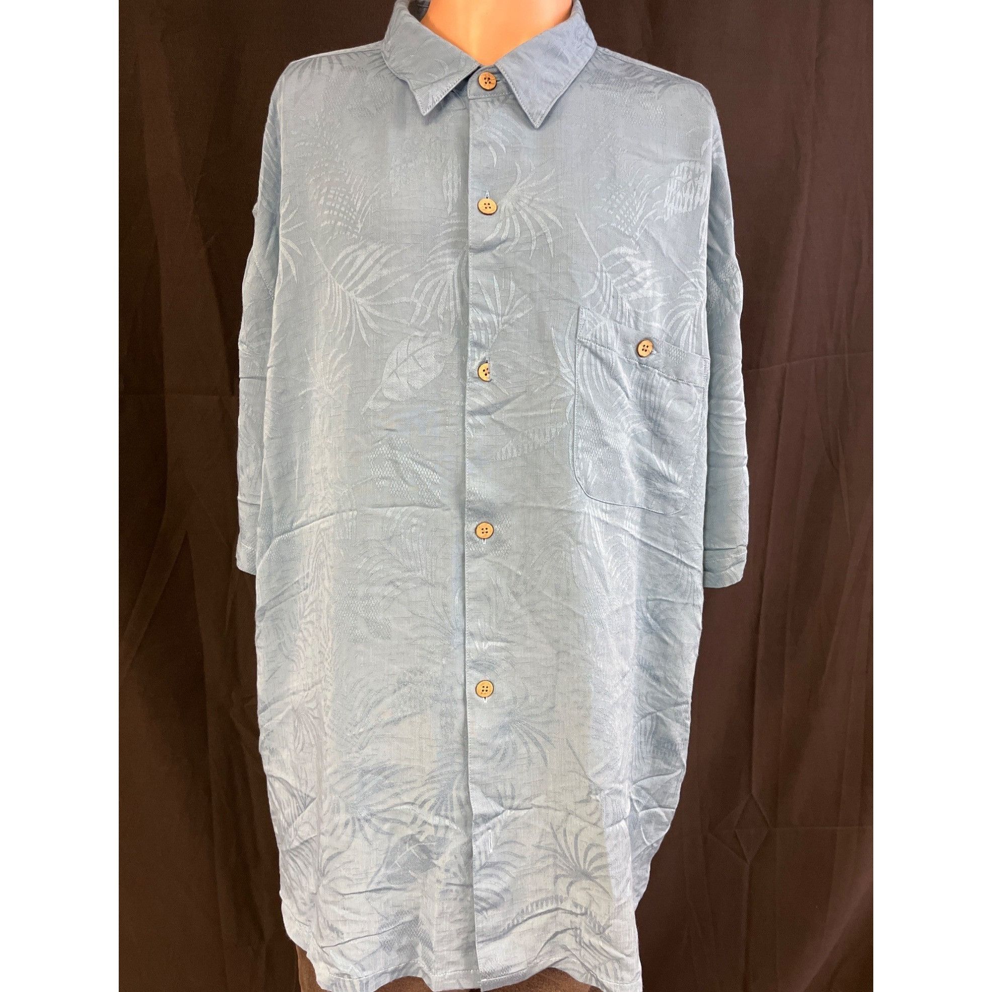 Other Joe Marlin Men's Turquoise Hawaiian Shirt/Button Up Sz 2XLT Size US XXL / EU 58 / 5 - 1 Thumbnail
