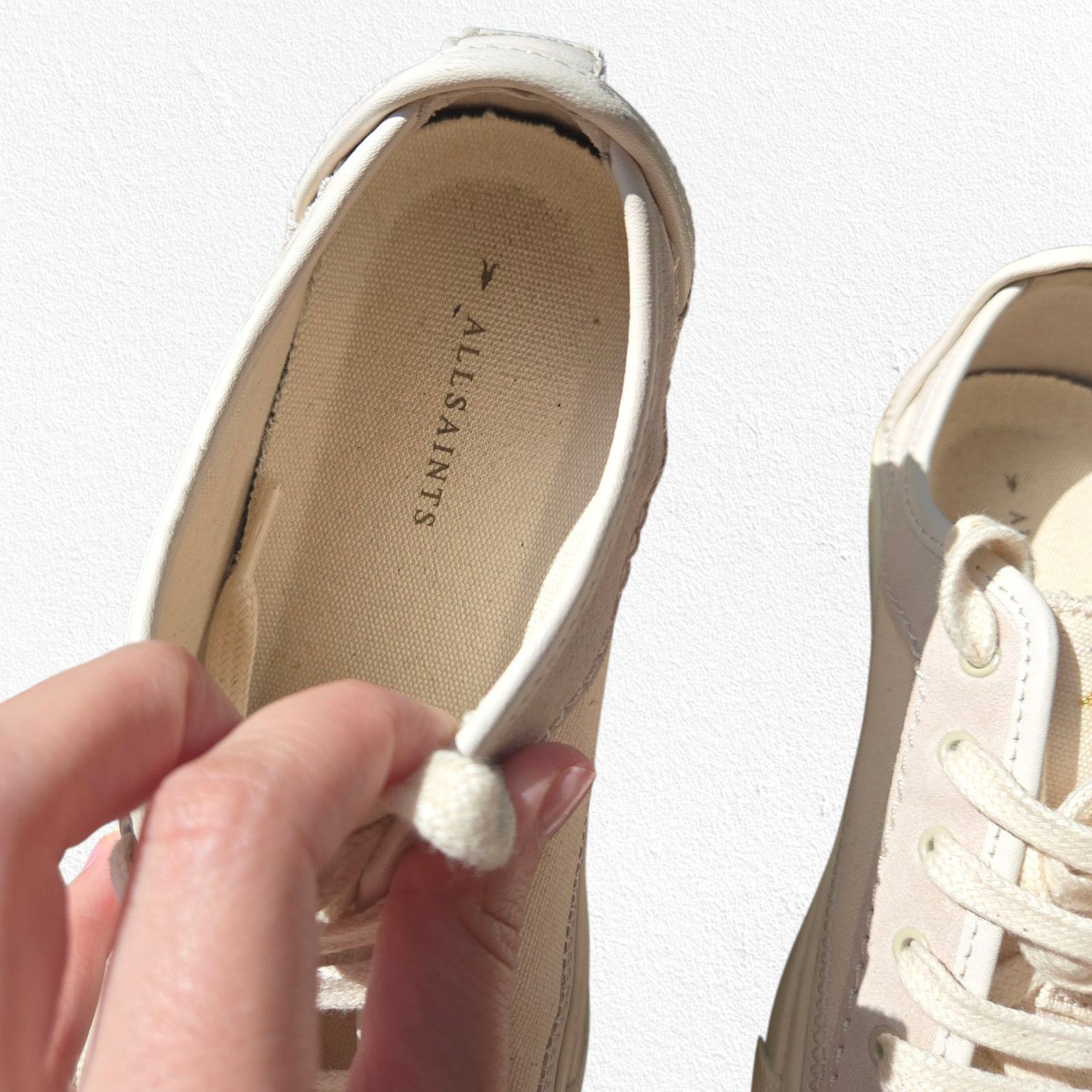 Allsaints AllSaints Milla Cream Low Top Platform Sneakers Size 6 Size US 6 / IT 36 - 12 Thumbnail