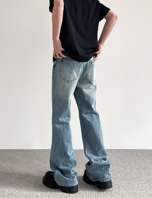 Japanese Brand × Jean American cleanfit distressed washed straight flared jeans Size US 32 / EU 48 - 5 Thumbnail