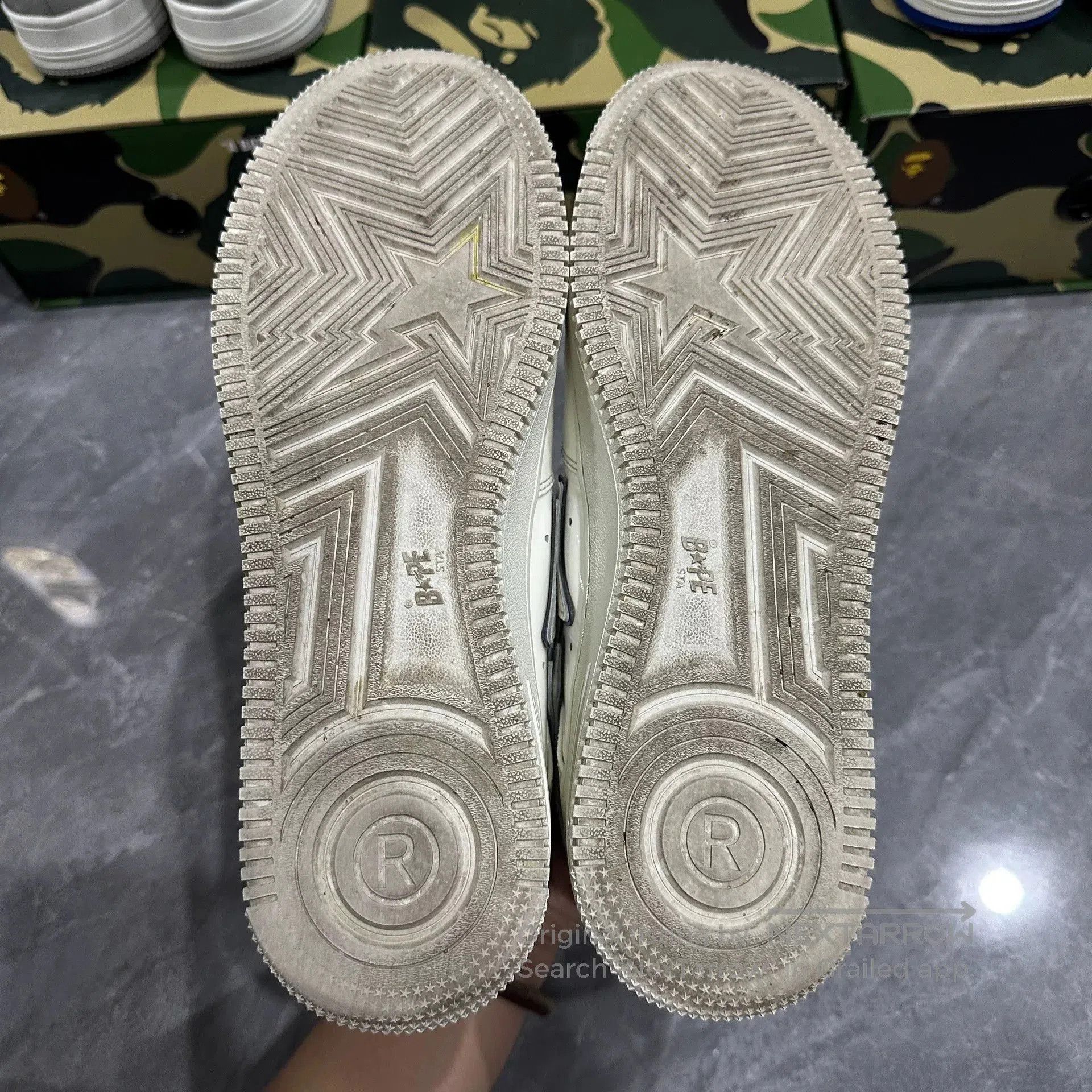 Bape BAPE STA Bapesta White Blue Sneakers. Size US 10 / EU 43 - 4 Thumbnail