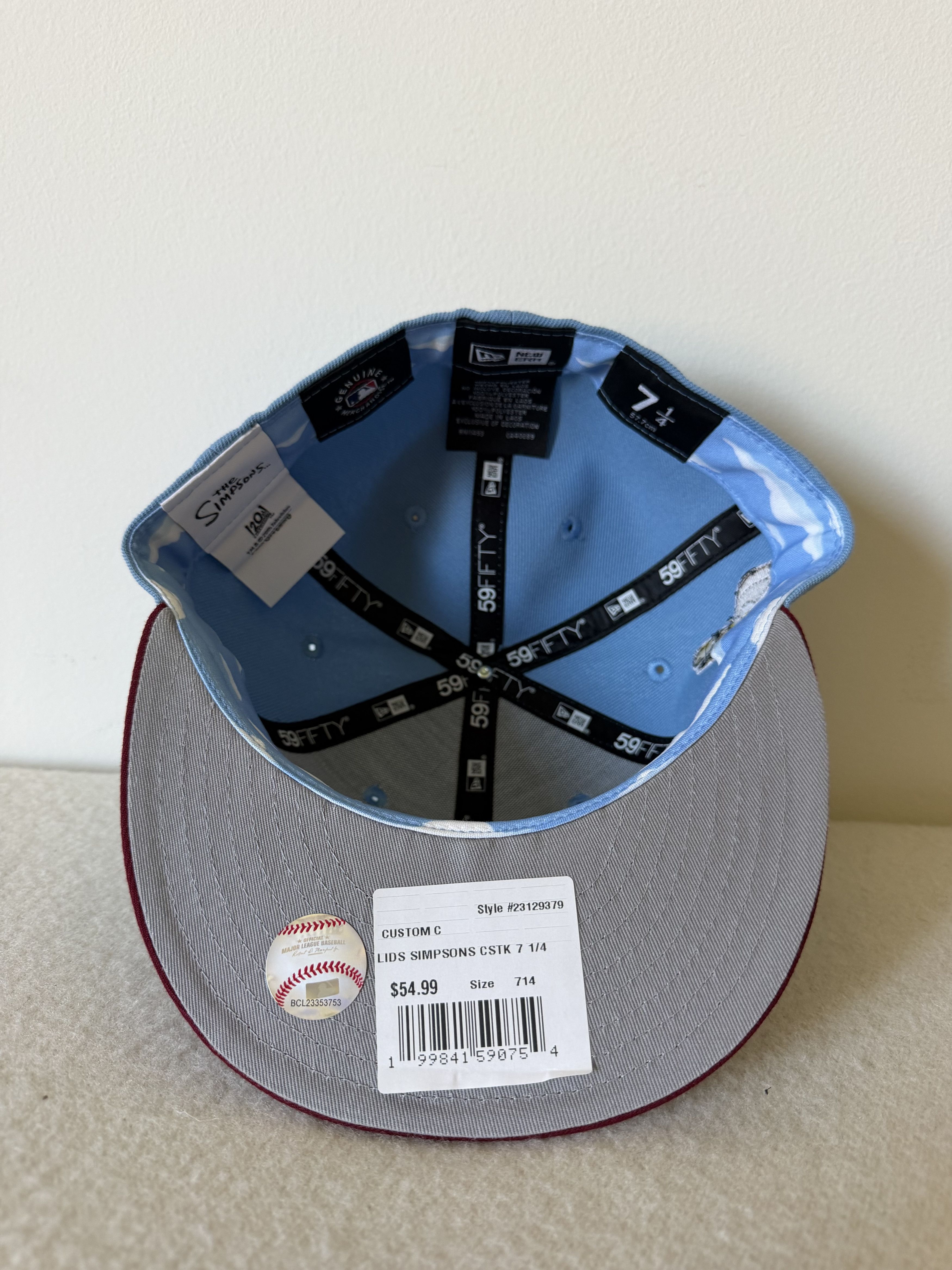 New Era 7 1/4 New Era Philedelphia Phillies Simpsons Homer 59FIFTY Size ONE SIZE - 6 Thumbnail