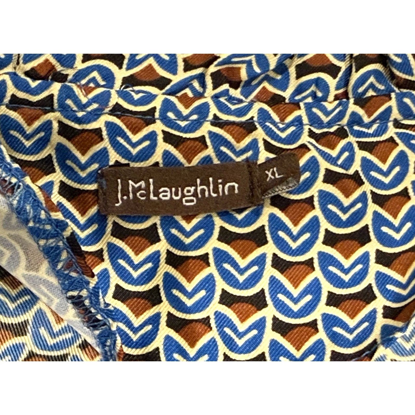 J.McLaughlin NWOT J. McLaughlin Geometric Print Midi Dress Silk Blend XL Multicolor Womens Size XL / US 12-14 / IT 48-50 - 6 Thumbnail