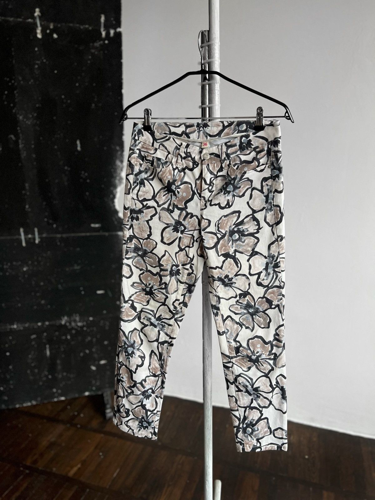 Designer × Other Cambio Womens Floral Printed Cotton Trousers Pants Size 28" / US 6 / IT 42 - 1 Thumbnail