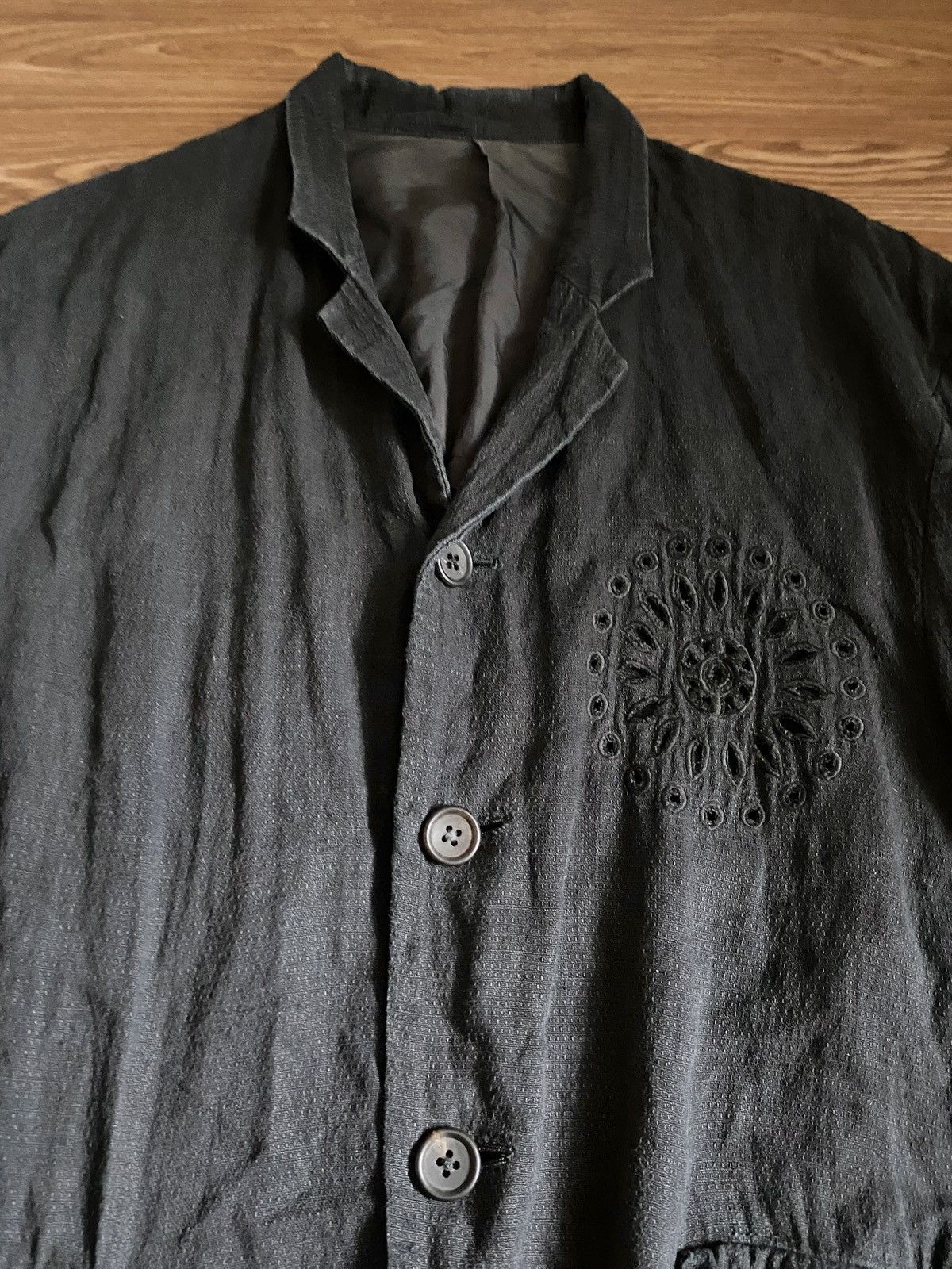 Yohji Yamamoto Yohji Yamamoto Pour Homme Fireworks Cut-Out Jacket SS87 Size US M / EU 48-50 / 2 - 3 Thumbnail
