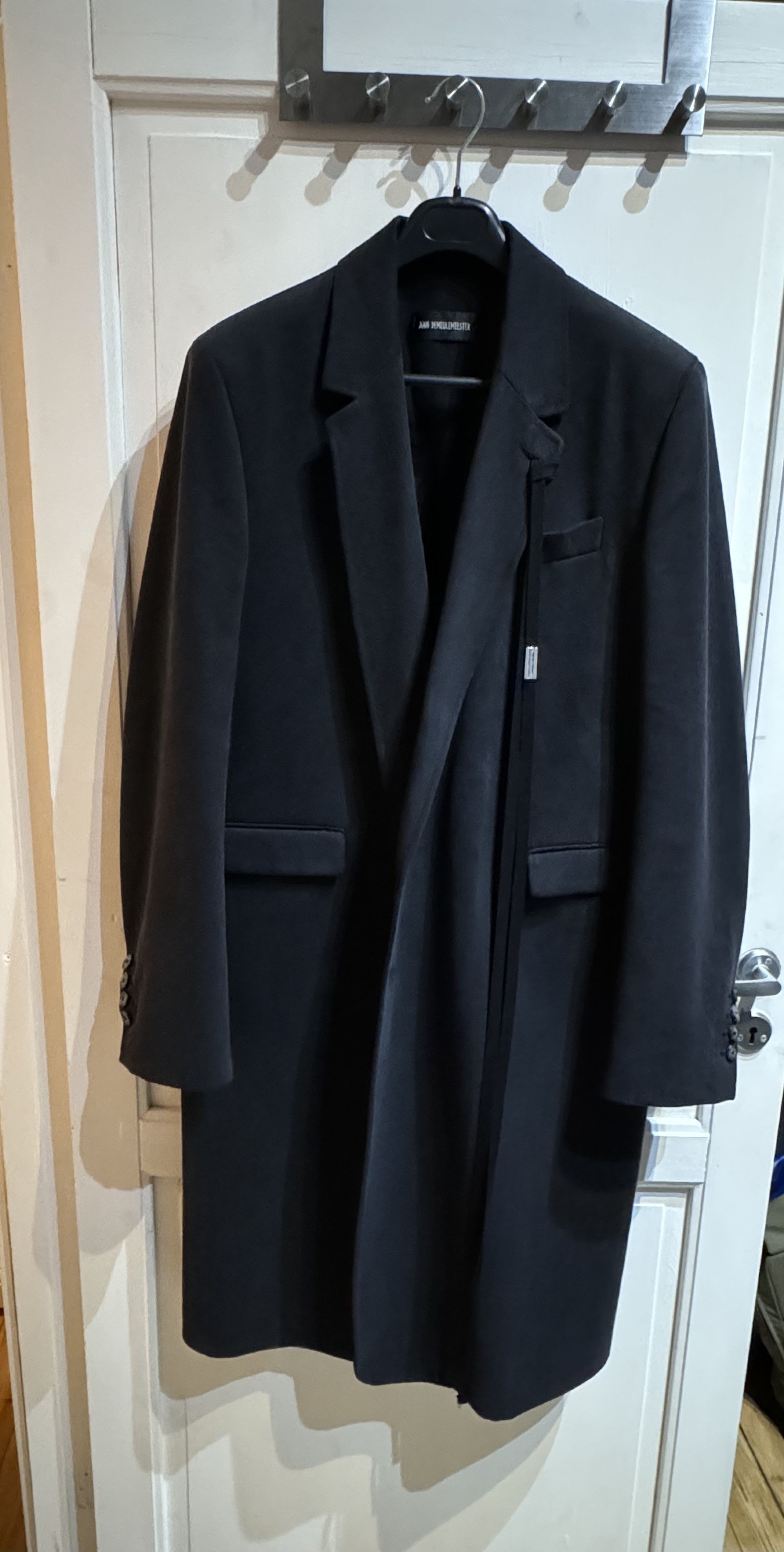 image of Ann Demeulemeester Thomas Slouchy Coat In Faded Grey Denim, Men's (Size Medium)