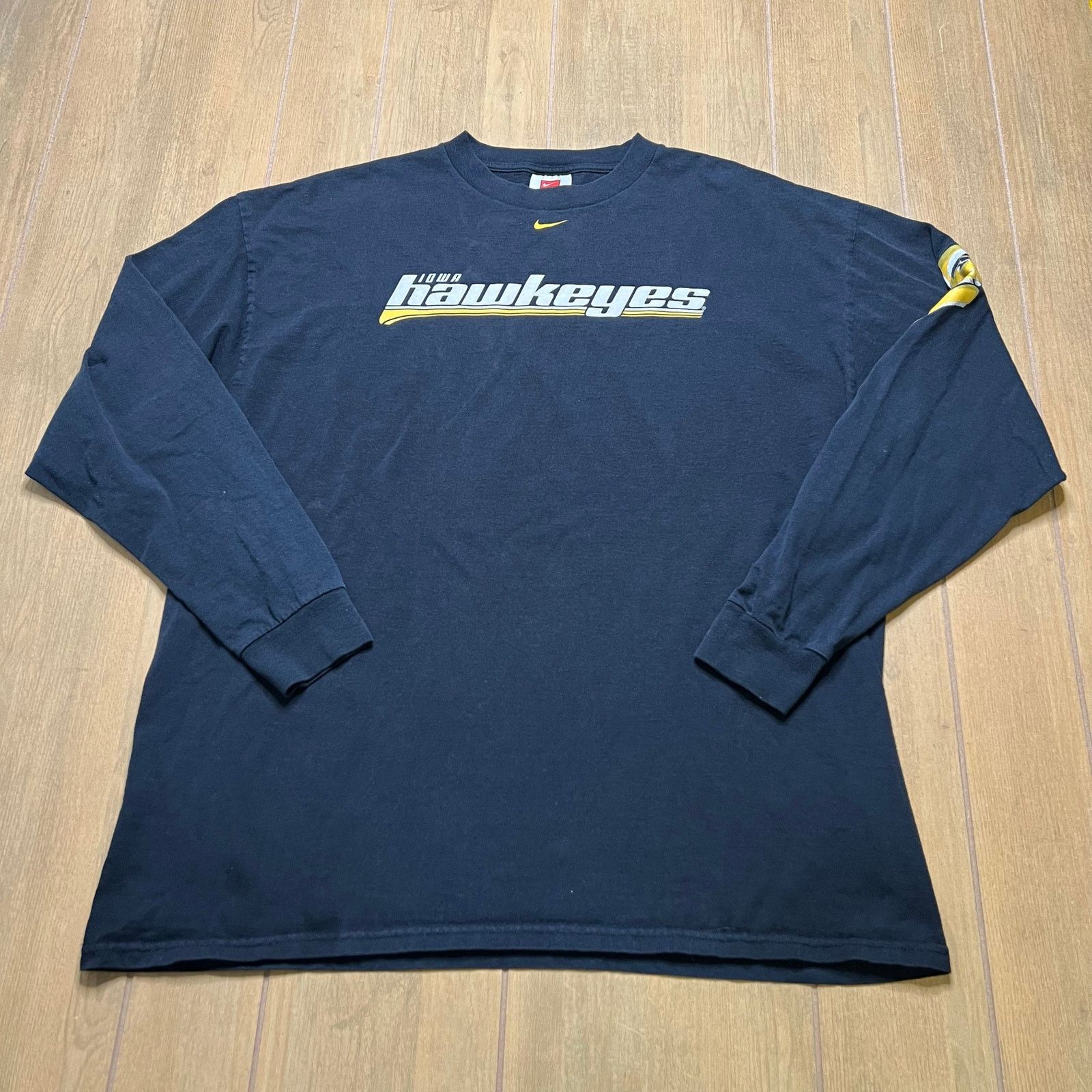 Nike Vintage Nike Iowa Hawkeyes Long Sleeve Athletic Sz XL Y2K Size US XL / EU 56 / 4 - 2 Thumbnail