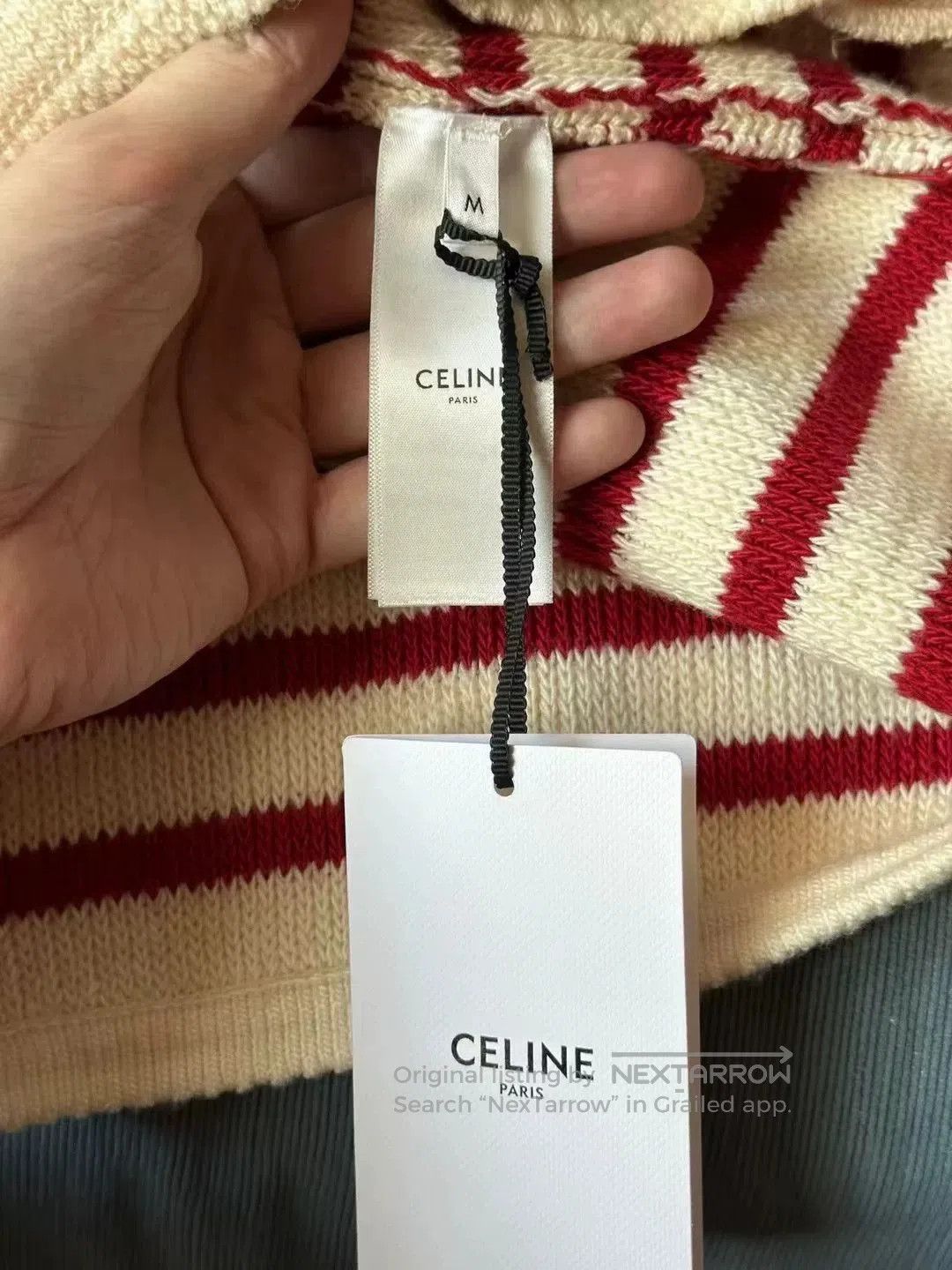 Celine celine red and white striped knit sweater. Size S / US 4 / IT 40 - 4 Thumbnail