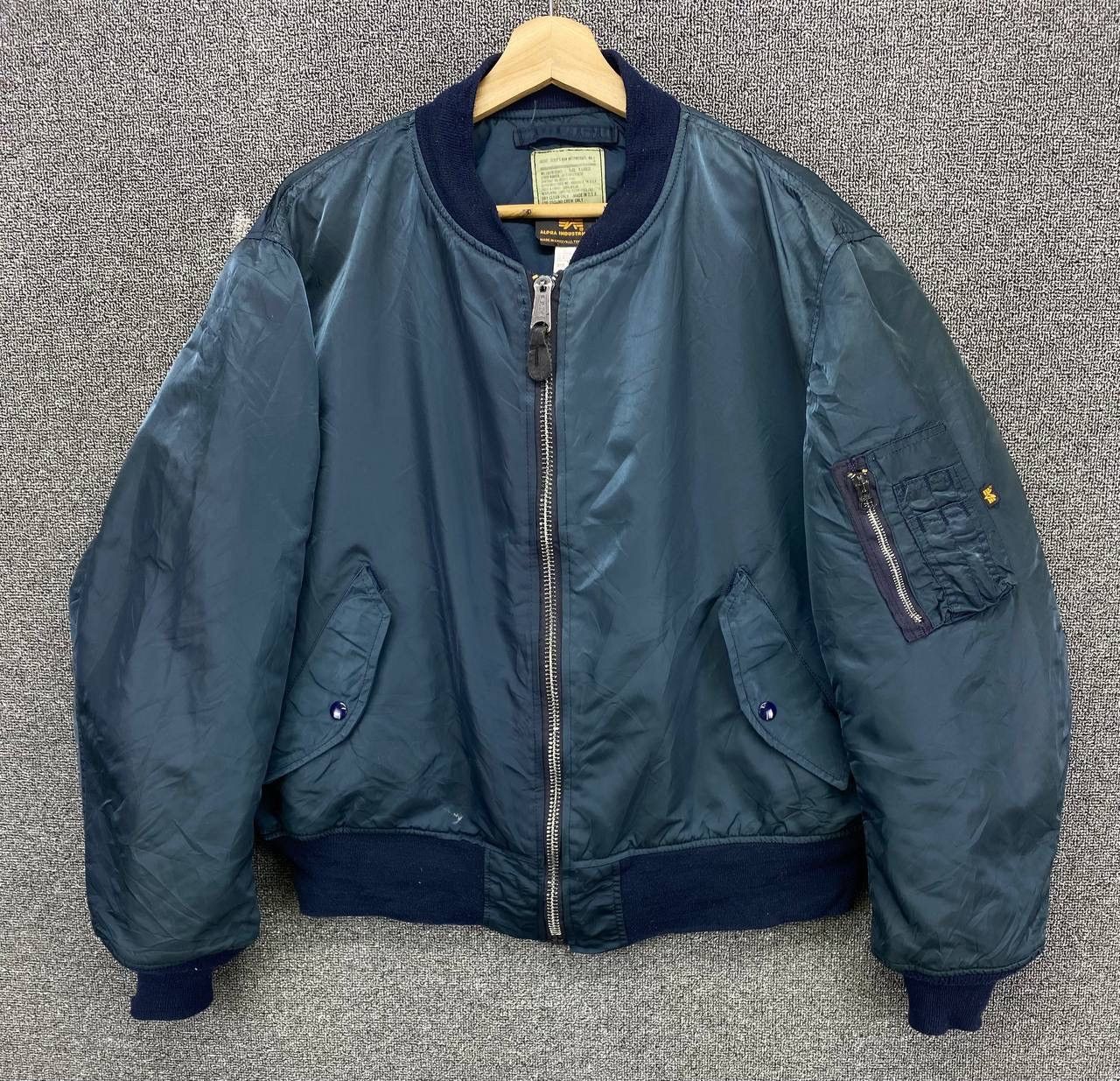 Alpha Industries Vintage Alpha Industries Flyer Man MA 1 Bomber Jacket Size US XL / EU 56 / 4 - 1 Thumbnail