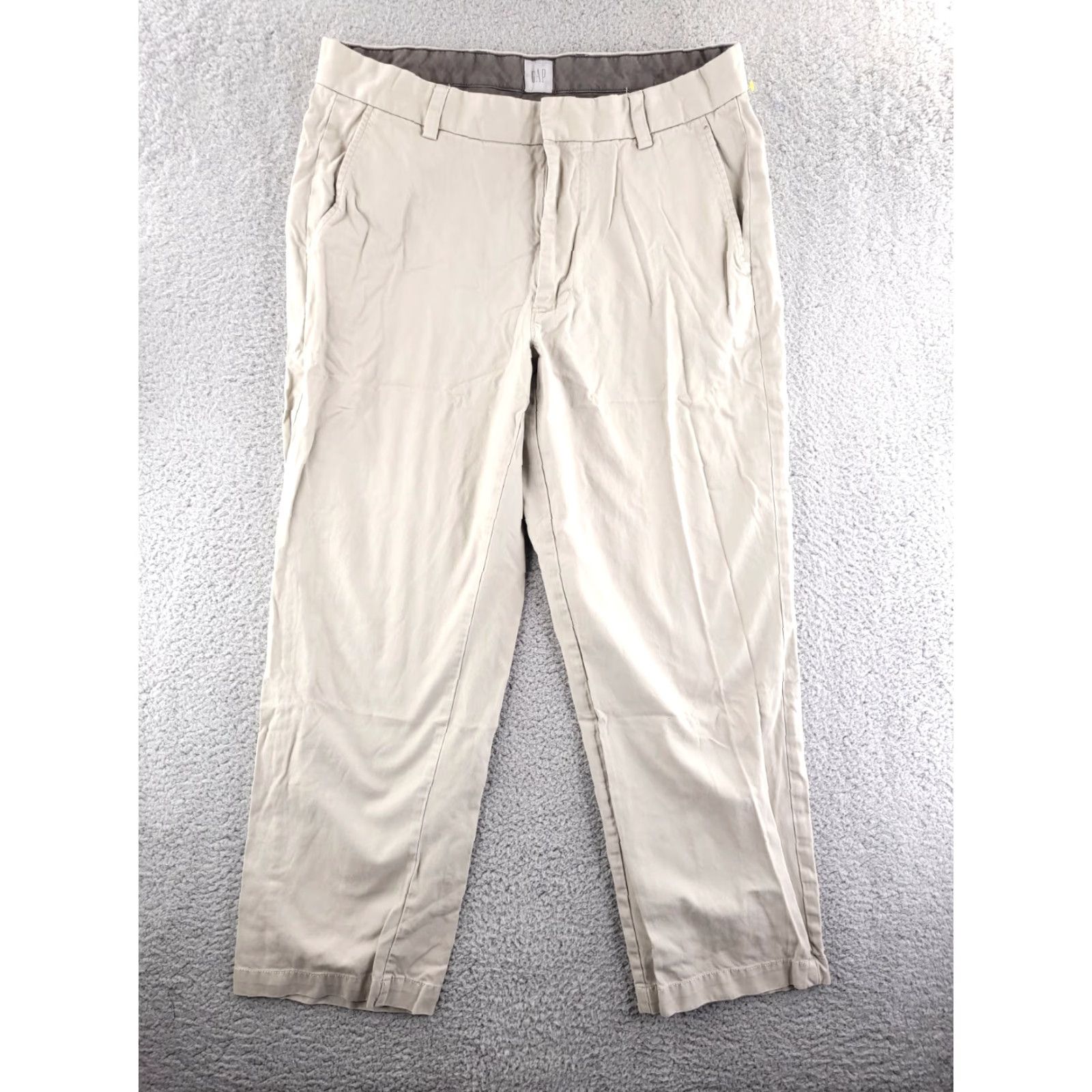 Gap Gap Baggy Khaki Pants Mens 36x30 Beige Relaxed Fit Chino Pants, 36, Beige, Gap, Regular, Mens Size US 36 / EU 52 - 2 Thumbnail