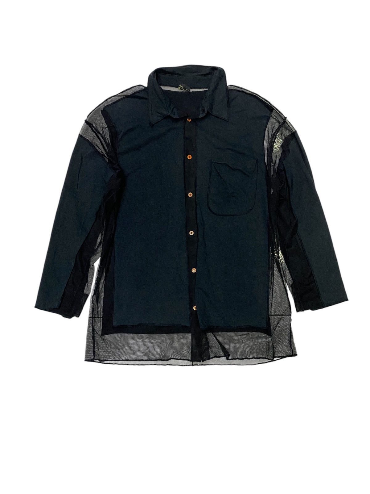 Jean Paul Gaultier 2000s JPG gaultier home Mesh hybrid shirt Size US L / EU 52-54 / 3 - 1 Thumbnail